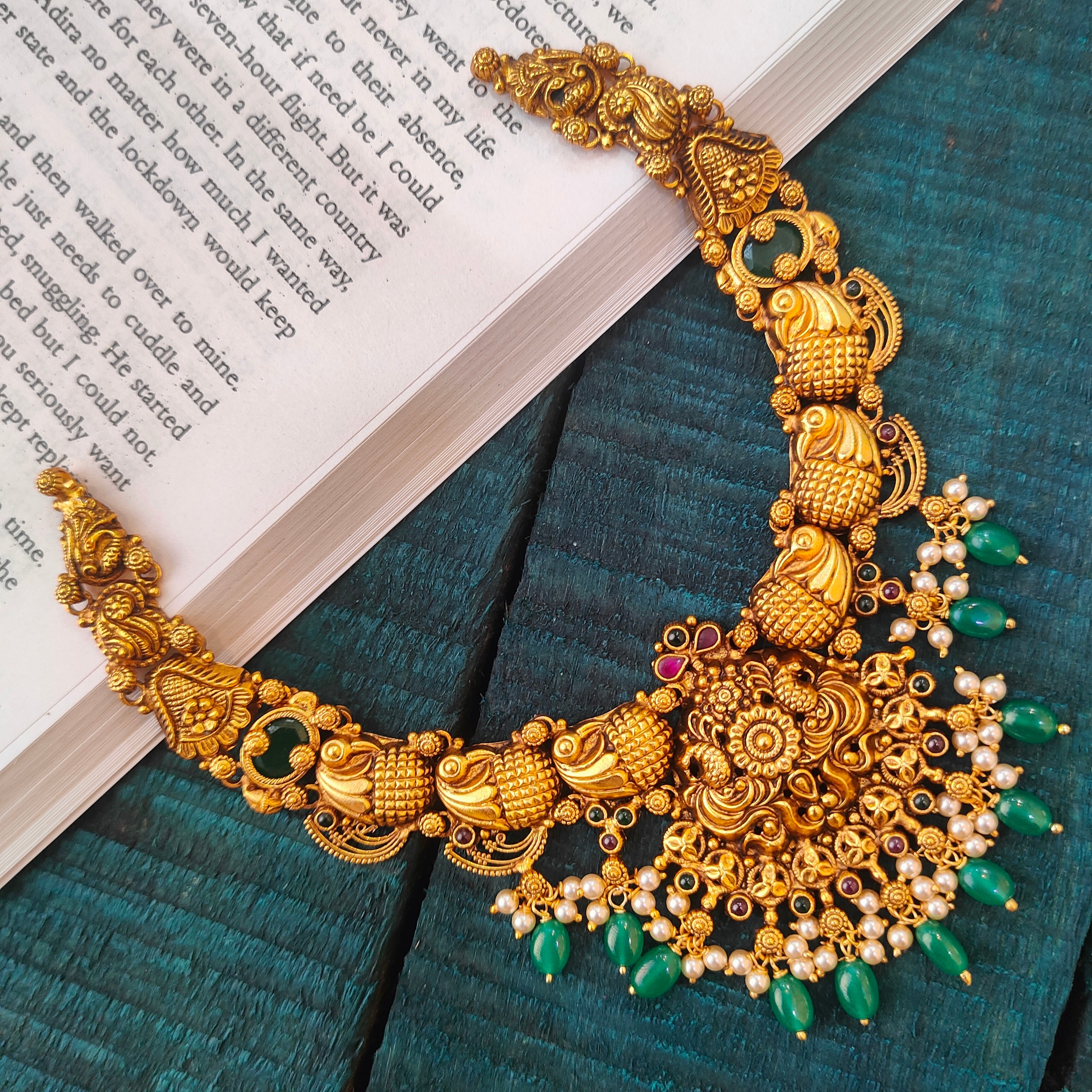 925 Silver Antique Nakshi Necklace -0527