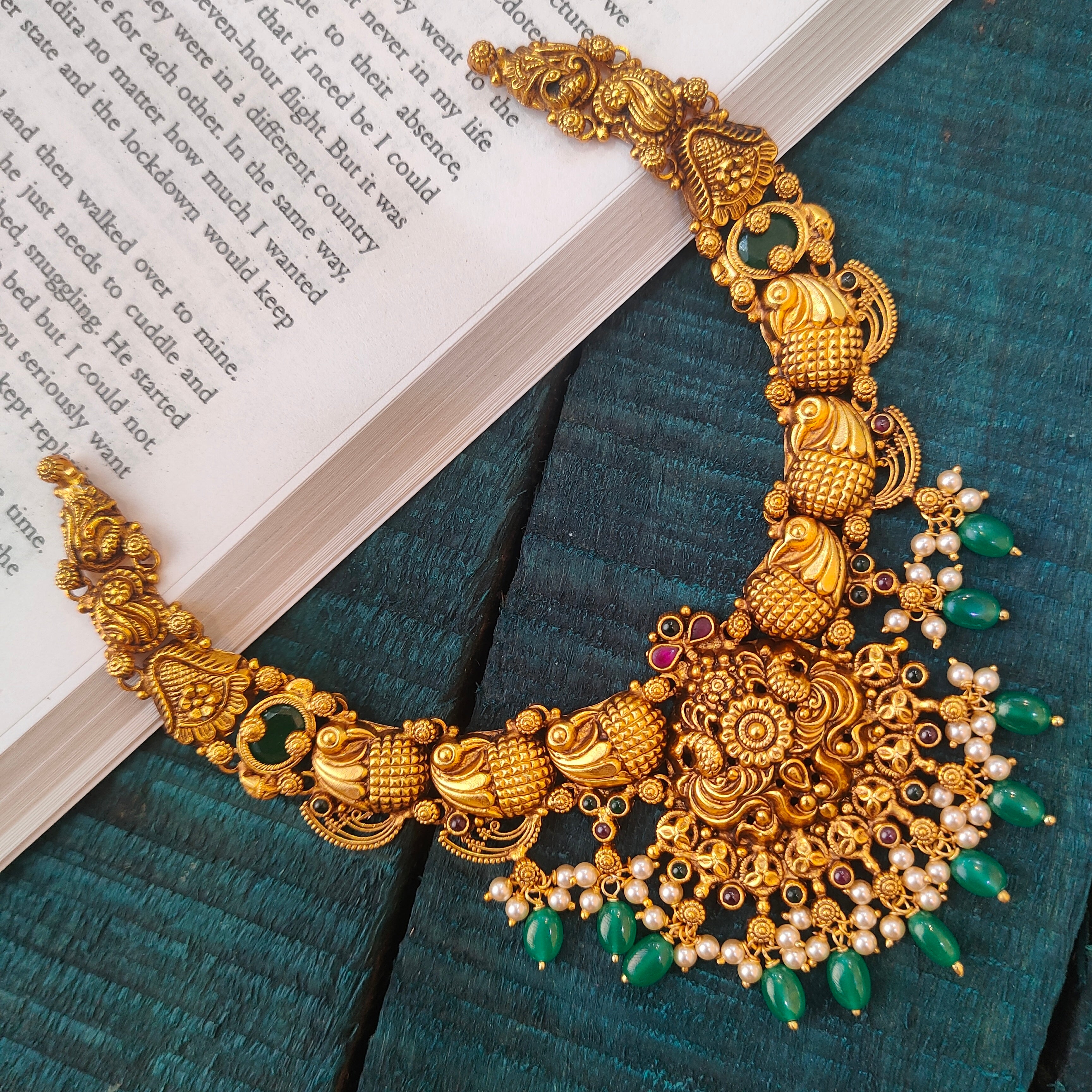 925 Silver Antique Nakshi Necklace -0527