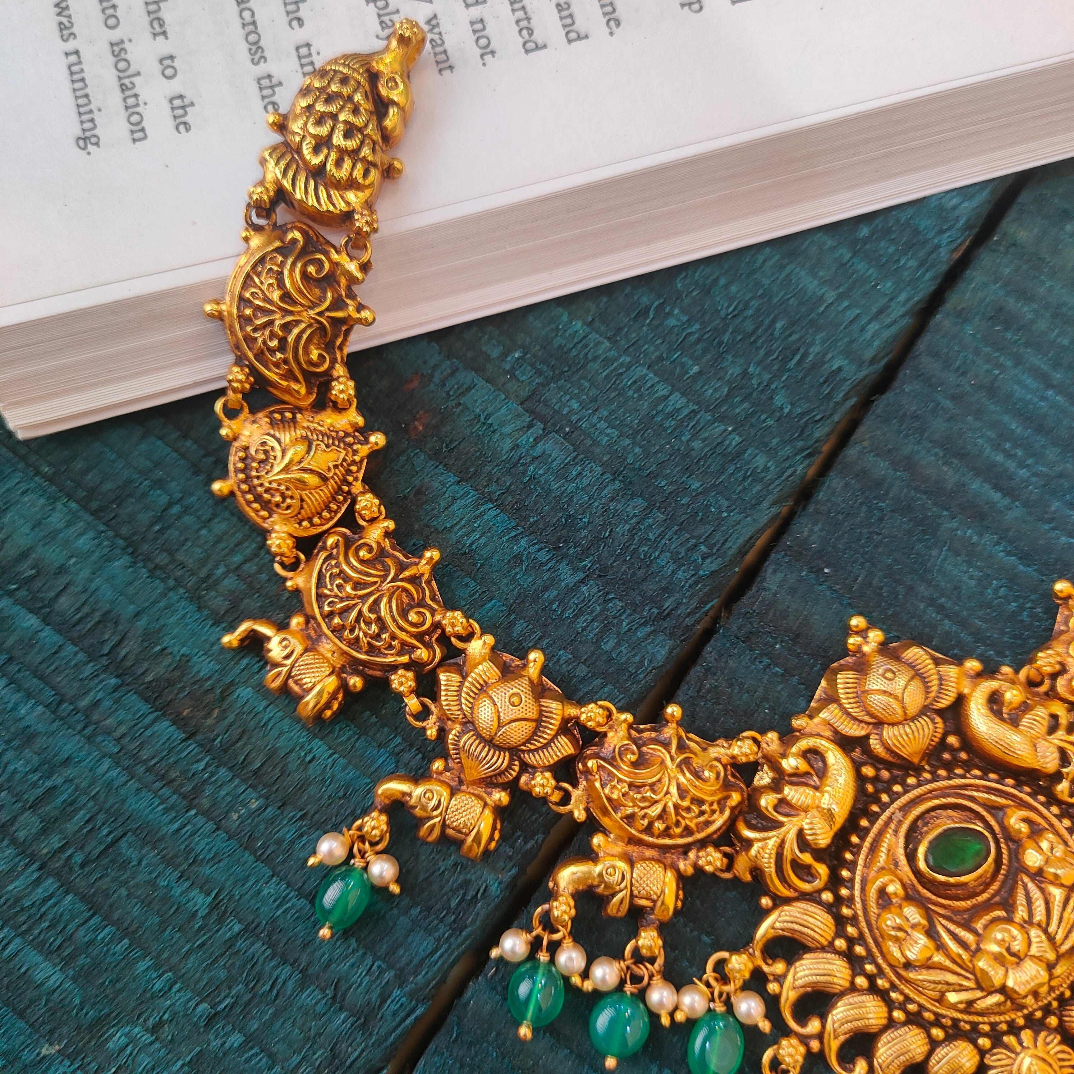 925 Silver Antique Nakshi Necklace -0561