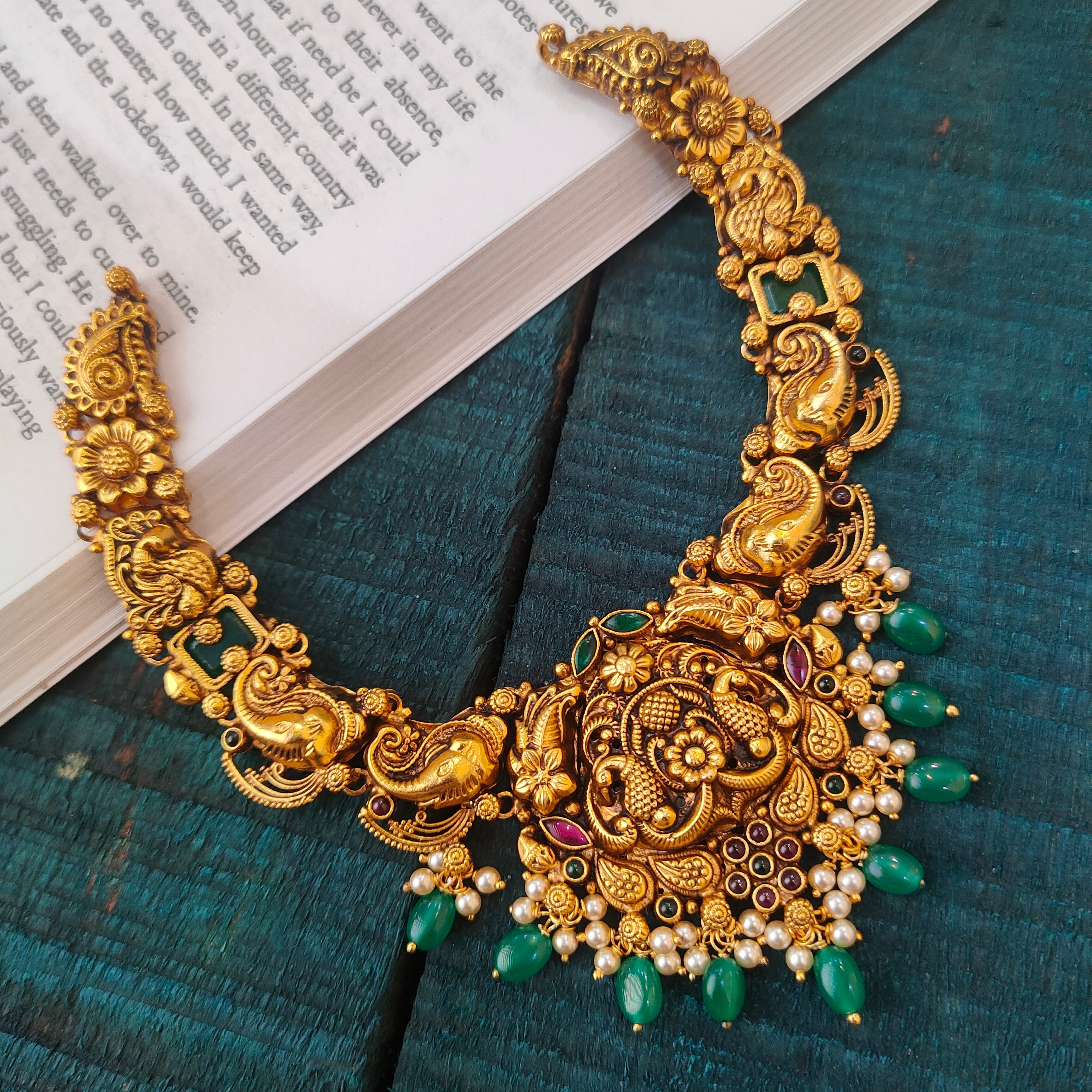 925 Silver Antique Nakshi Necklace -0514