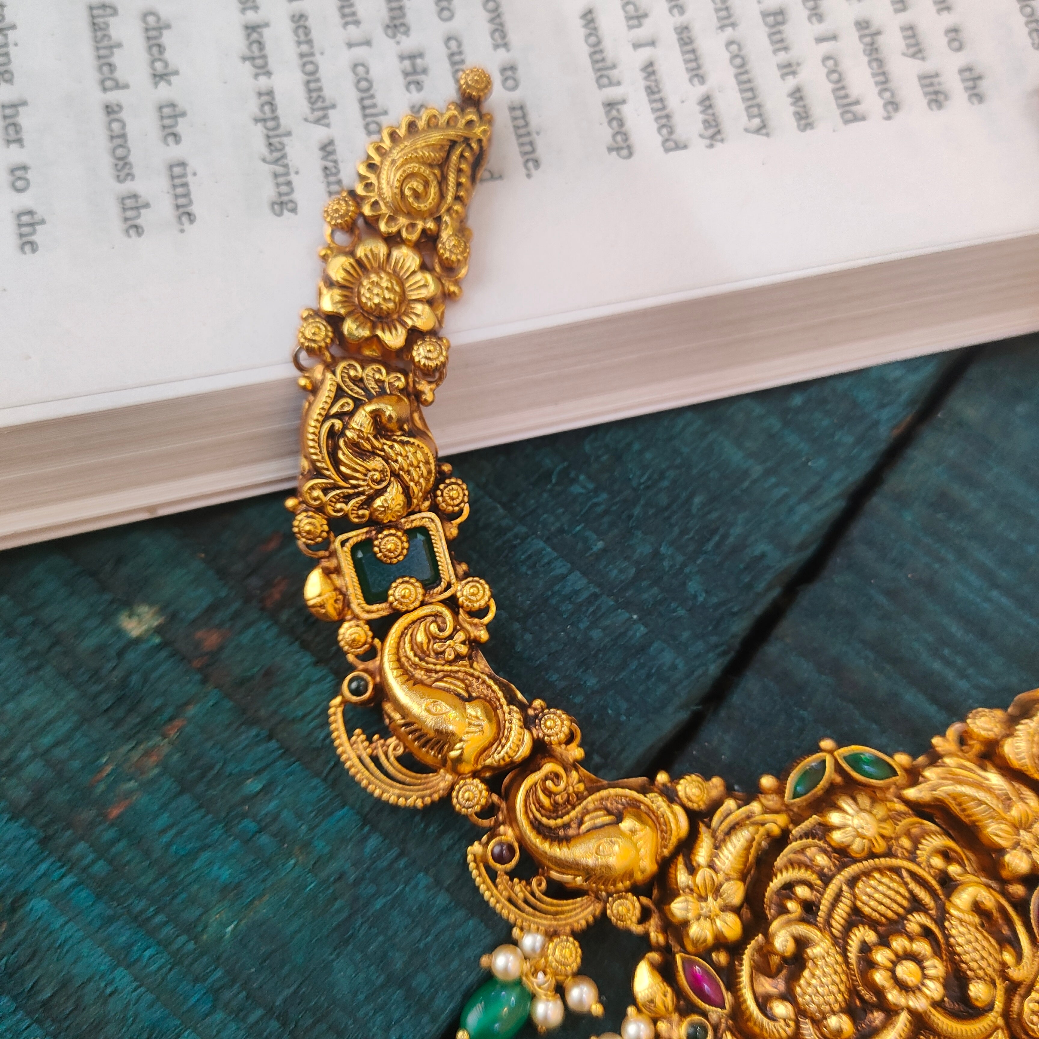 925 Silver Antique Nakshi Necklace -0514