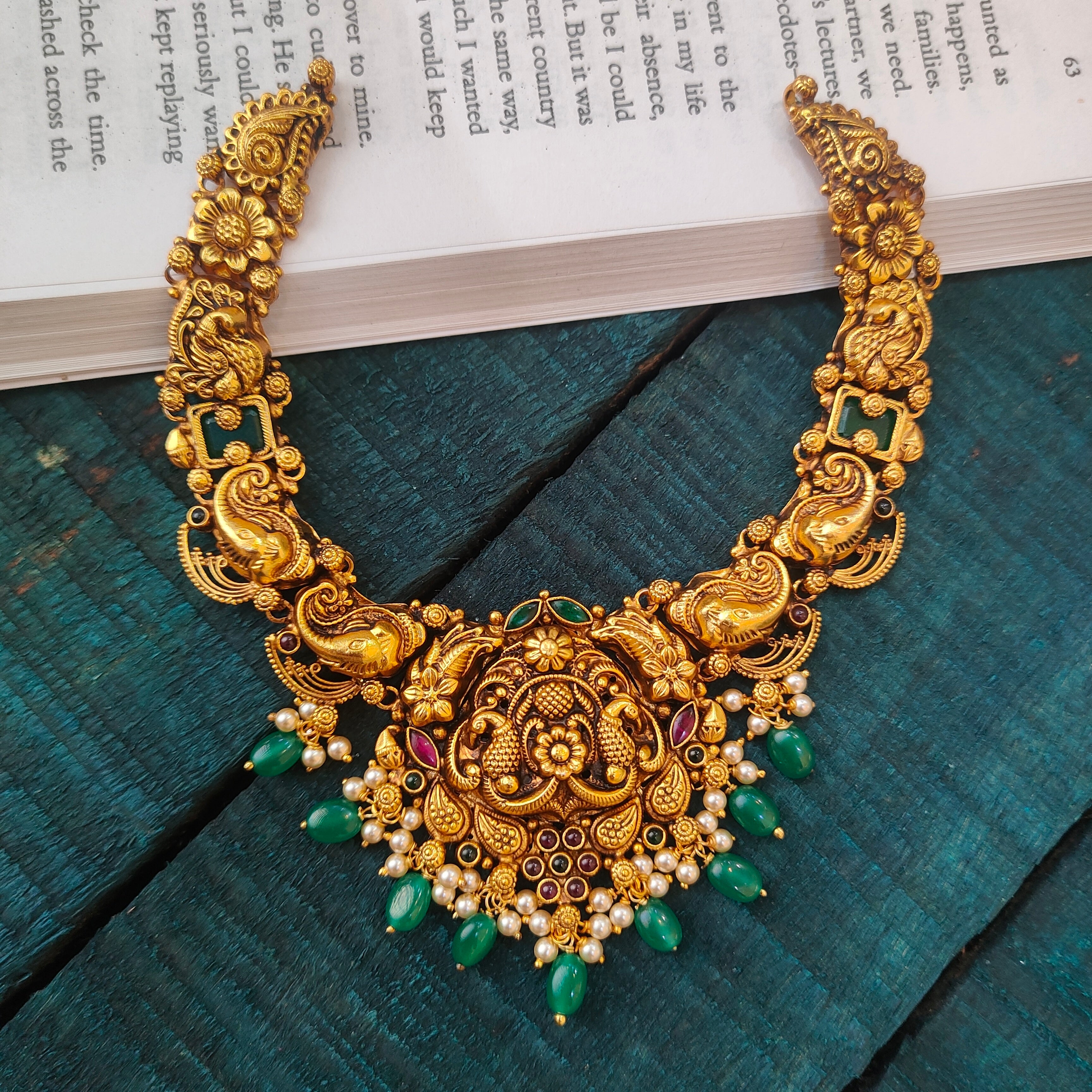 925 Silver Antique Nakshi Necklace -0514