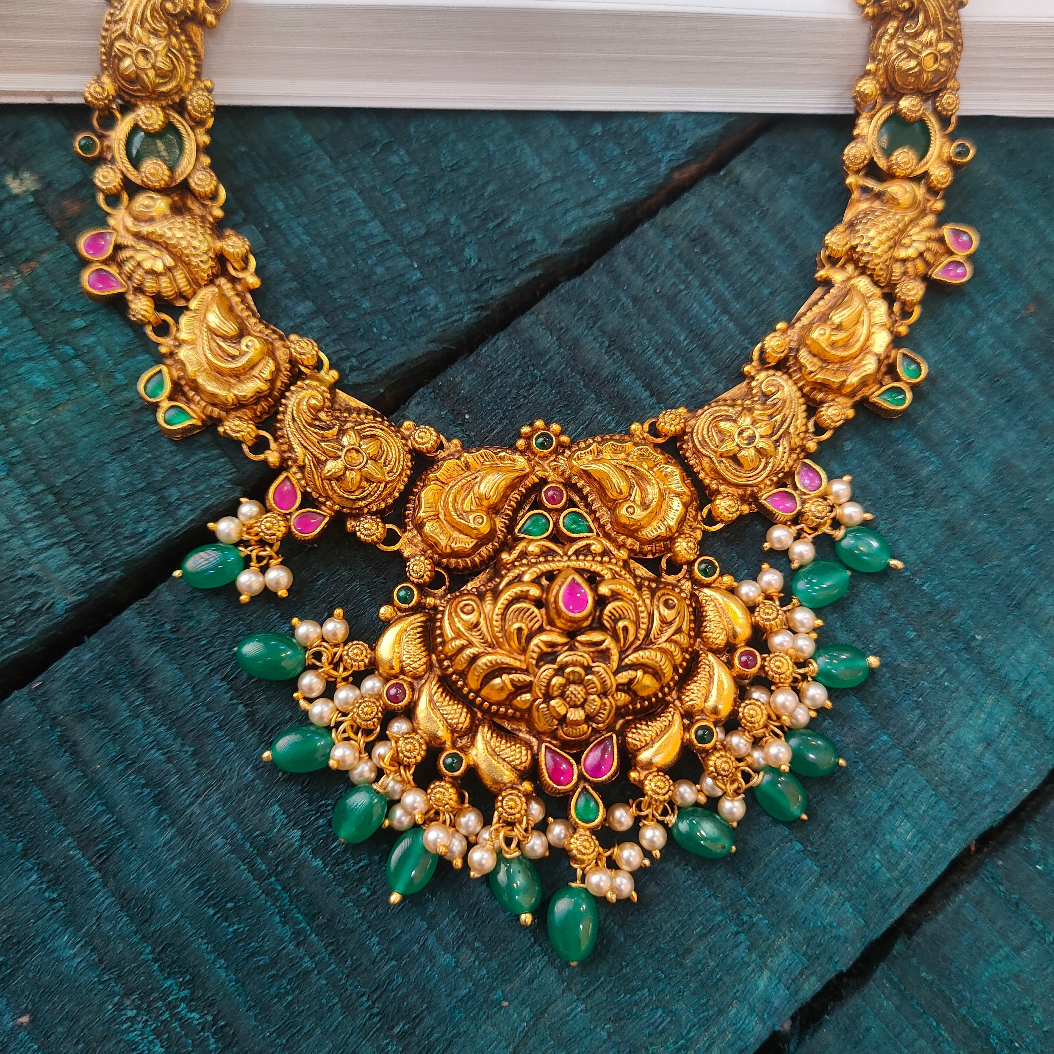 925 Silver Antique Nakshi Necklace -0516