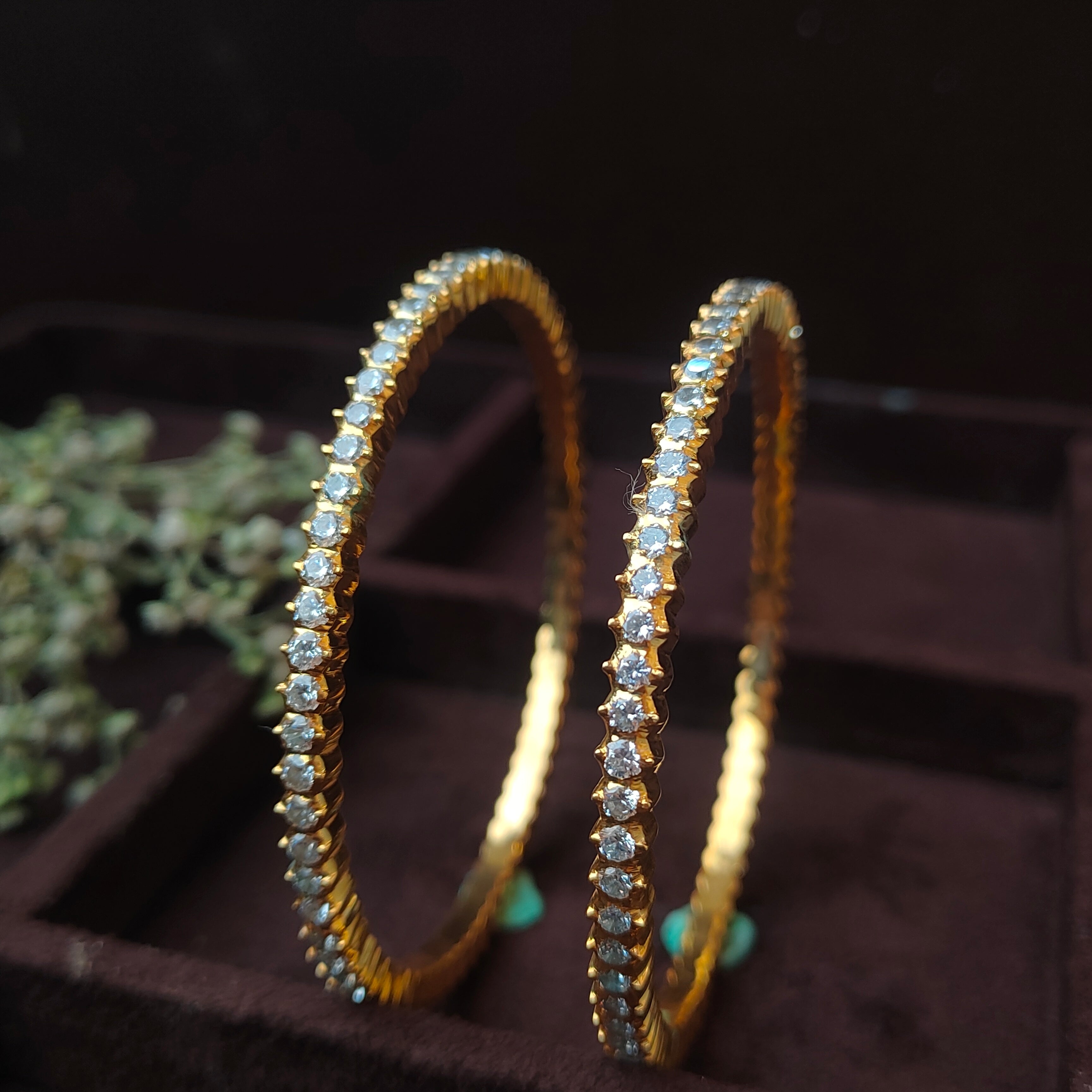 925 Silver Theia Gold Plated Bangle - 0569