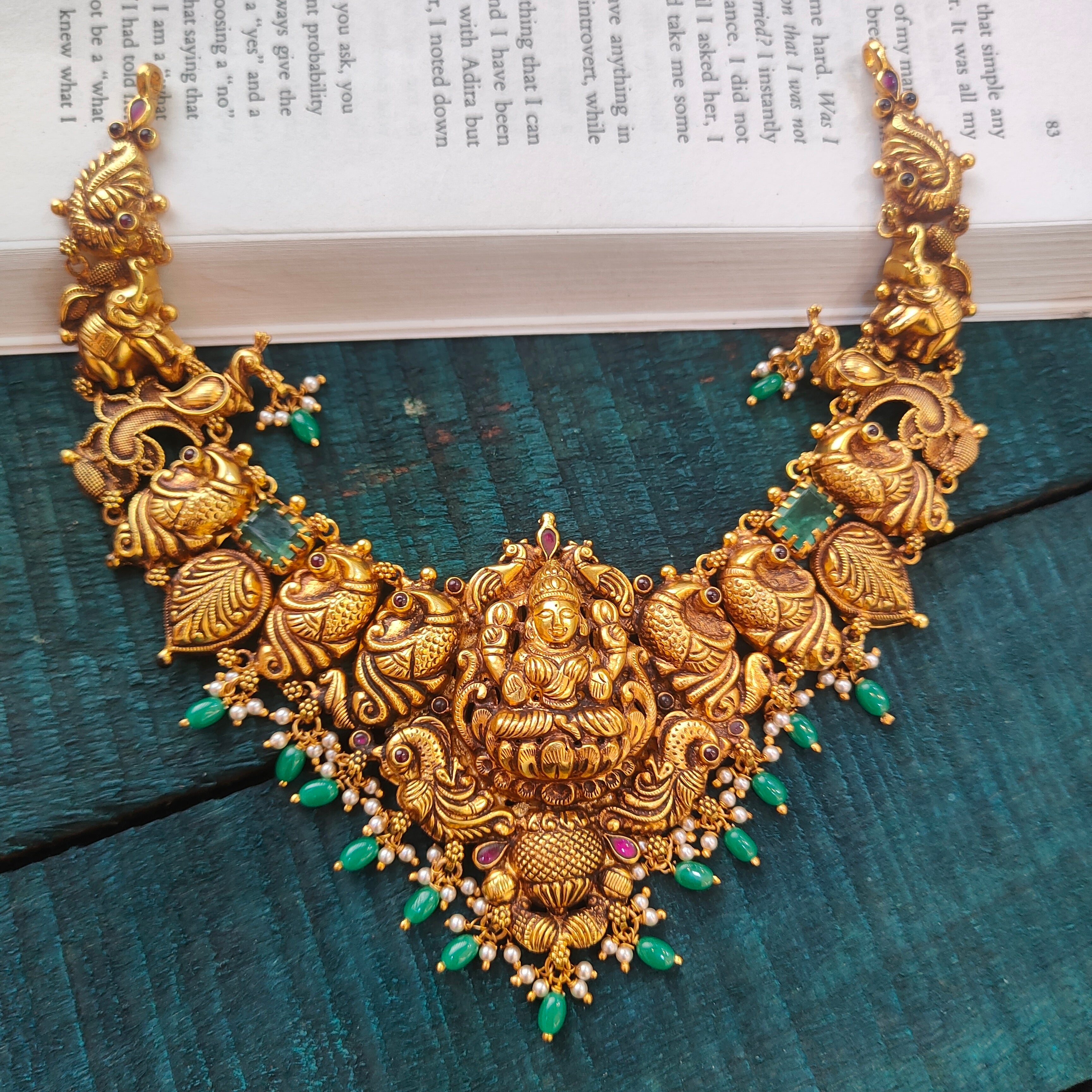 925 Silver Lakshmi Nakshi Necklace -0558