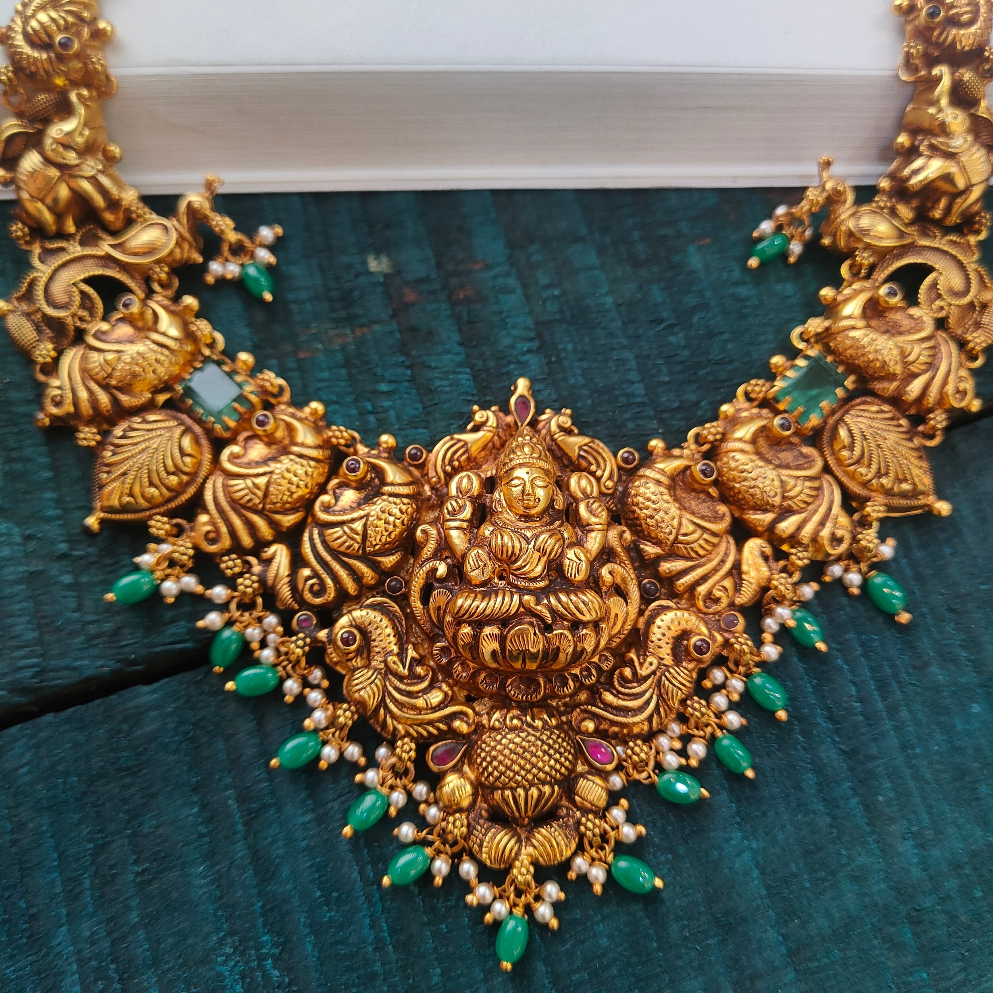 925 Silver Lakshmi Nakshi Necklace -0558