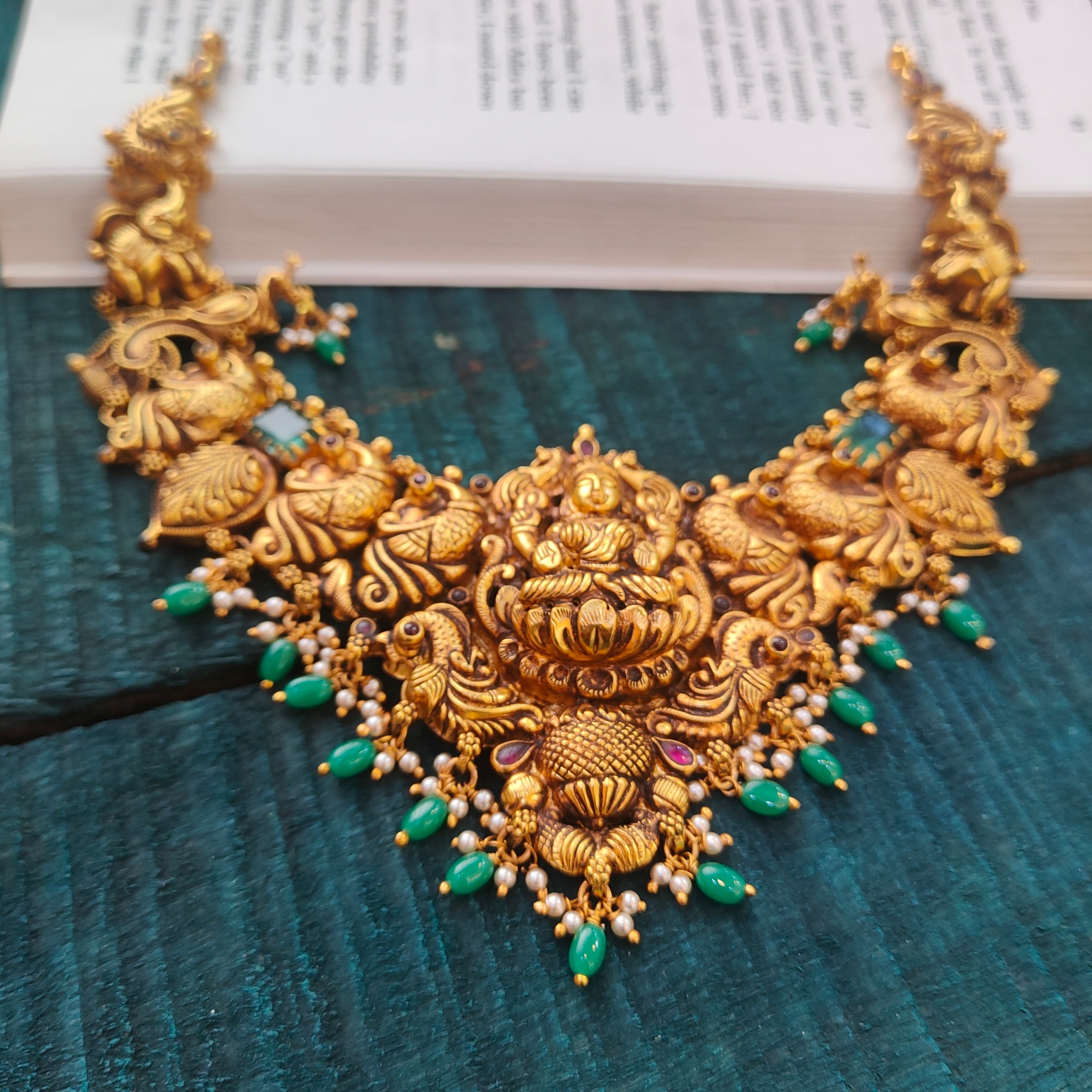 925 Silver Lakshmi Nakshi Necklace -0558