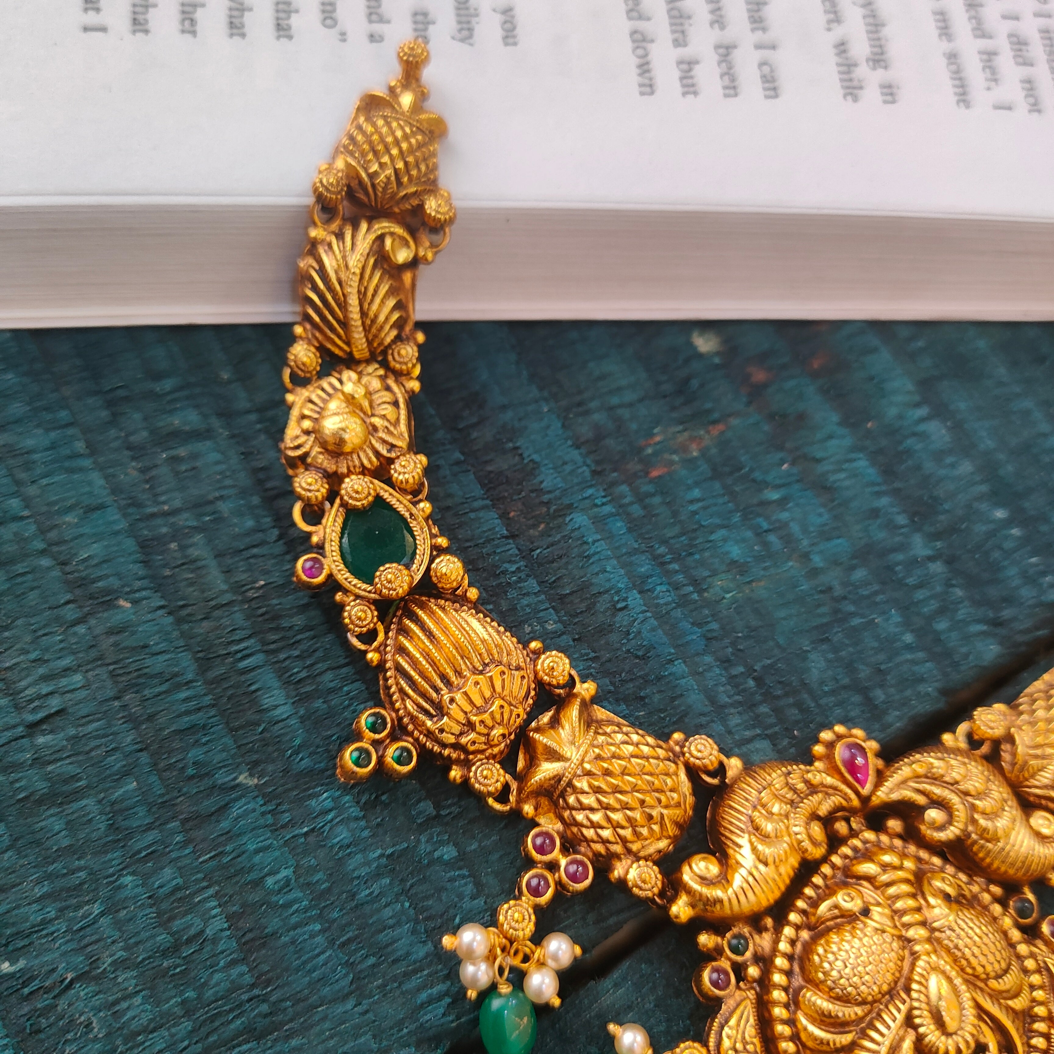 925 Silver Antique Nakshi Necklace -0557