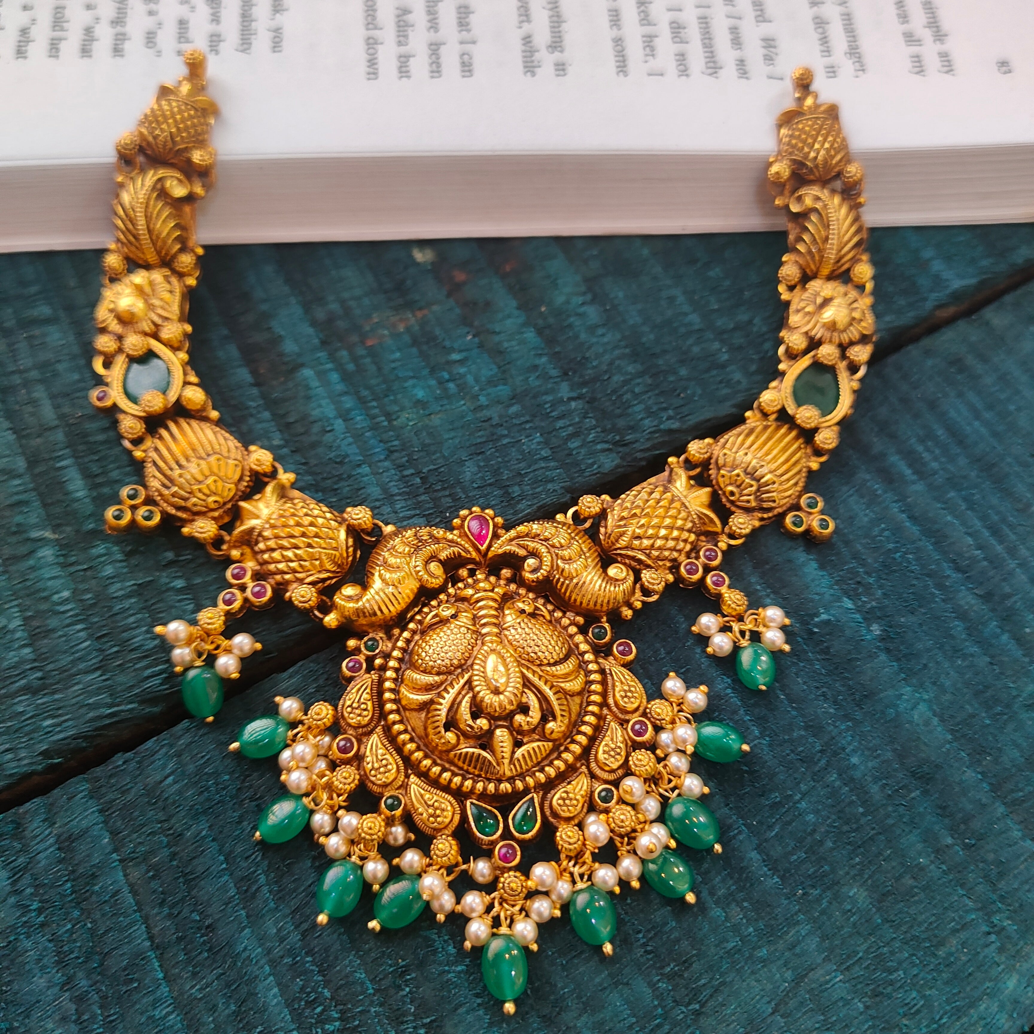 925 Silver Antique Nakshi Necklace -0557