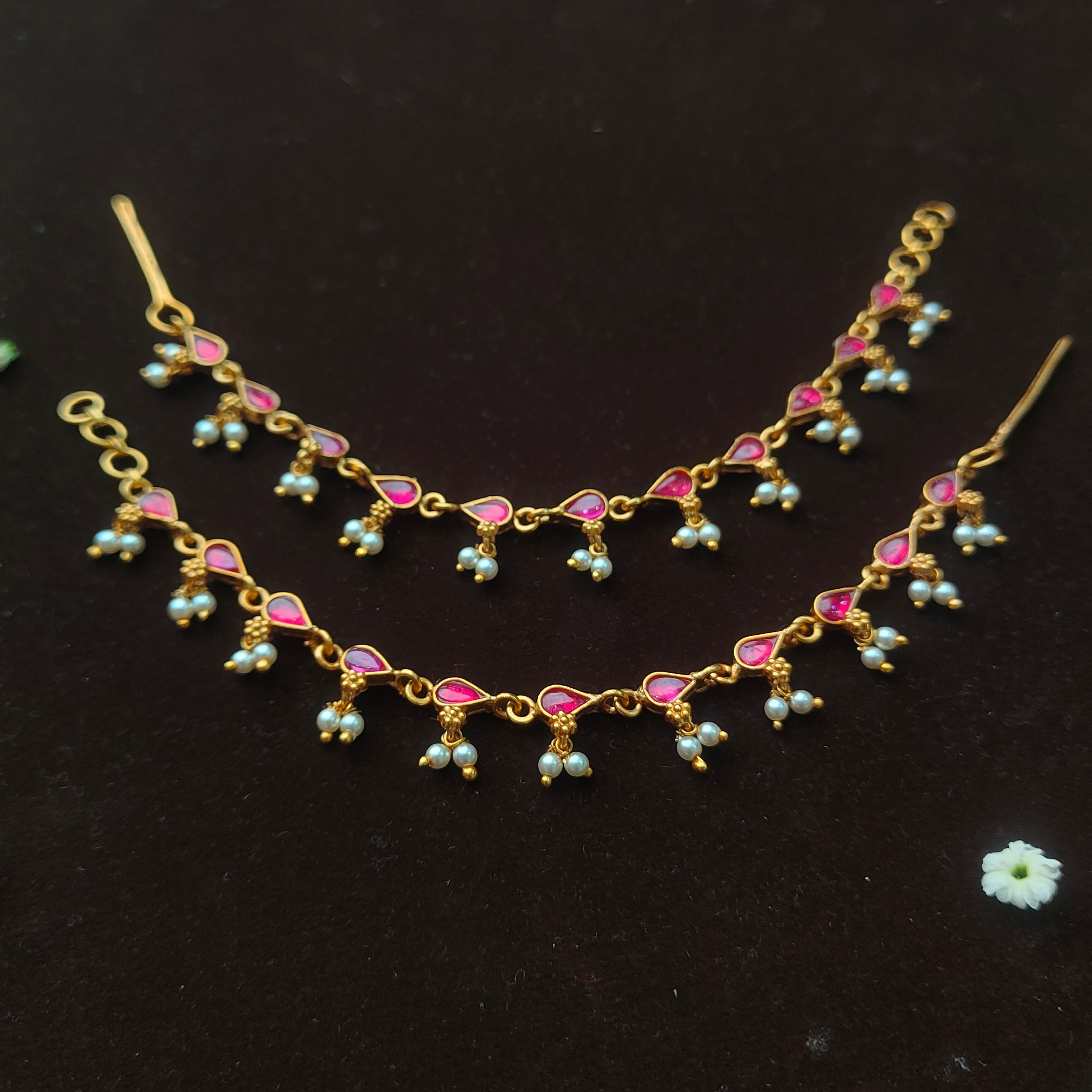 Raindrop Silver Earchain - 005