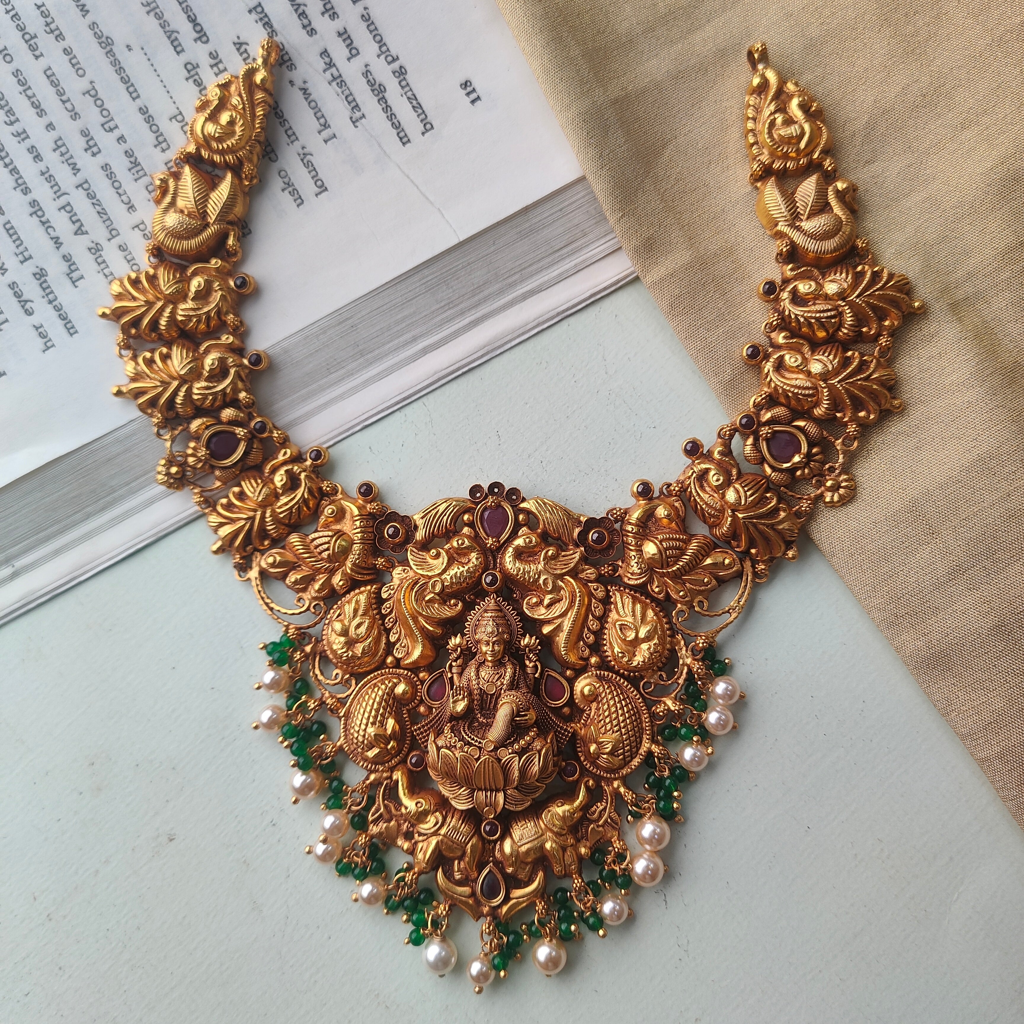 Samudra Silver Nakshi Necklace - 0035