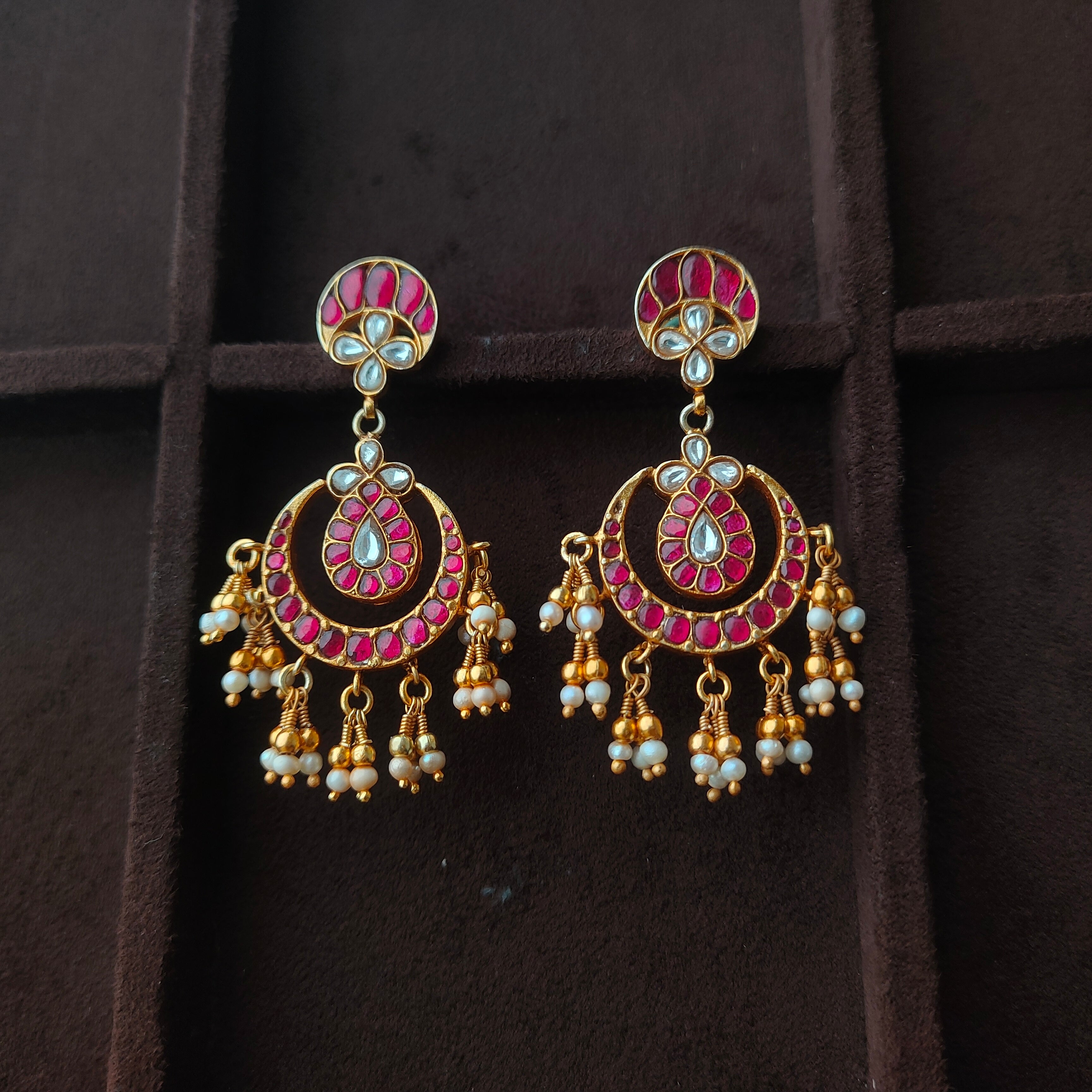 Gold Plated Kundan Earring - 0048