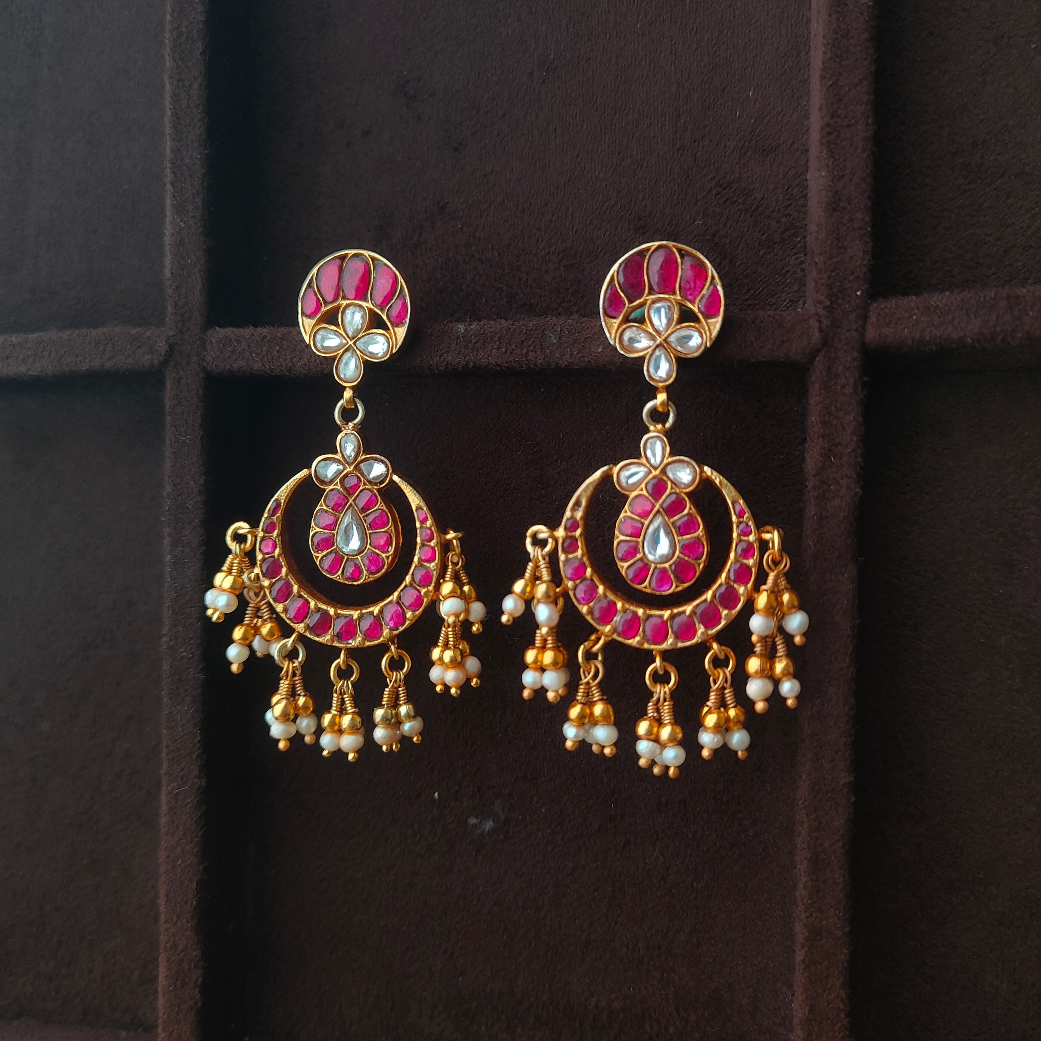 Gold Plated Kundan Earring - 0048