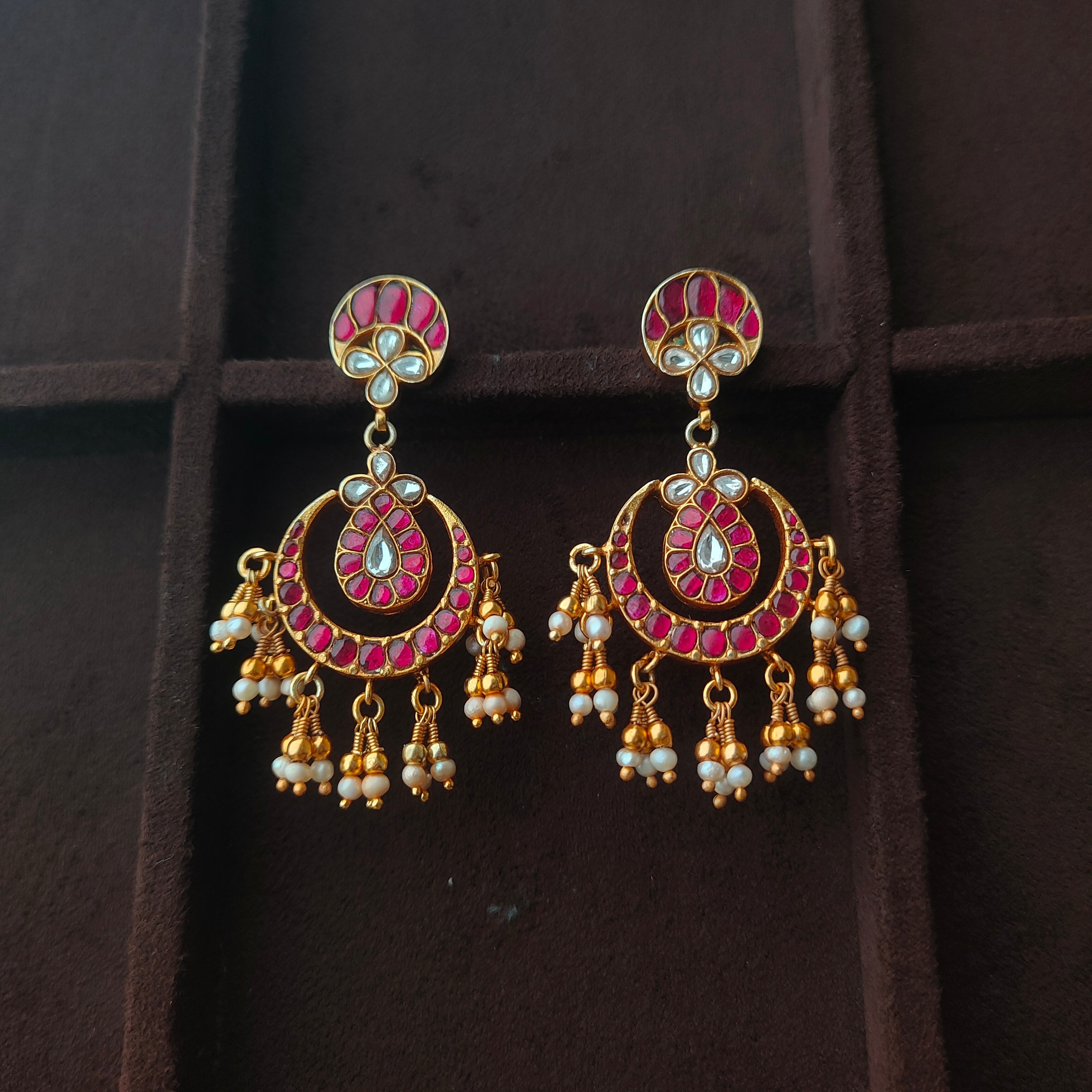 Gold Plated Kundan Earring - 0048