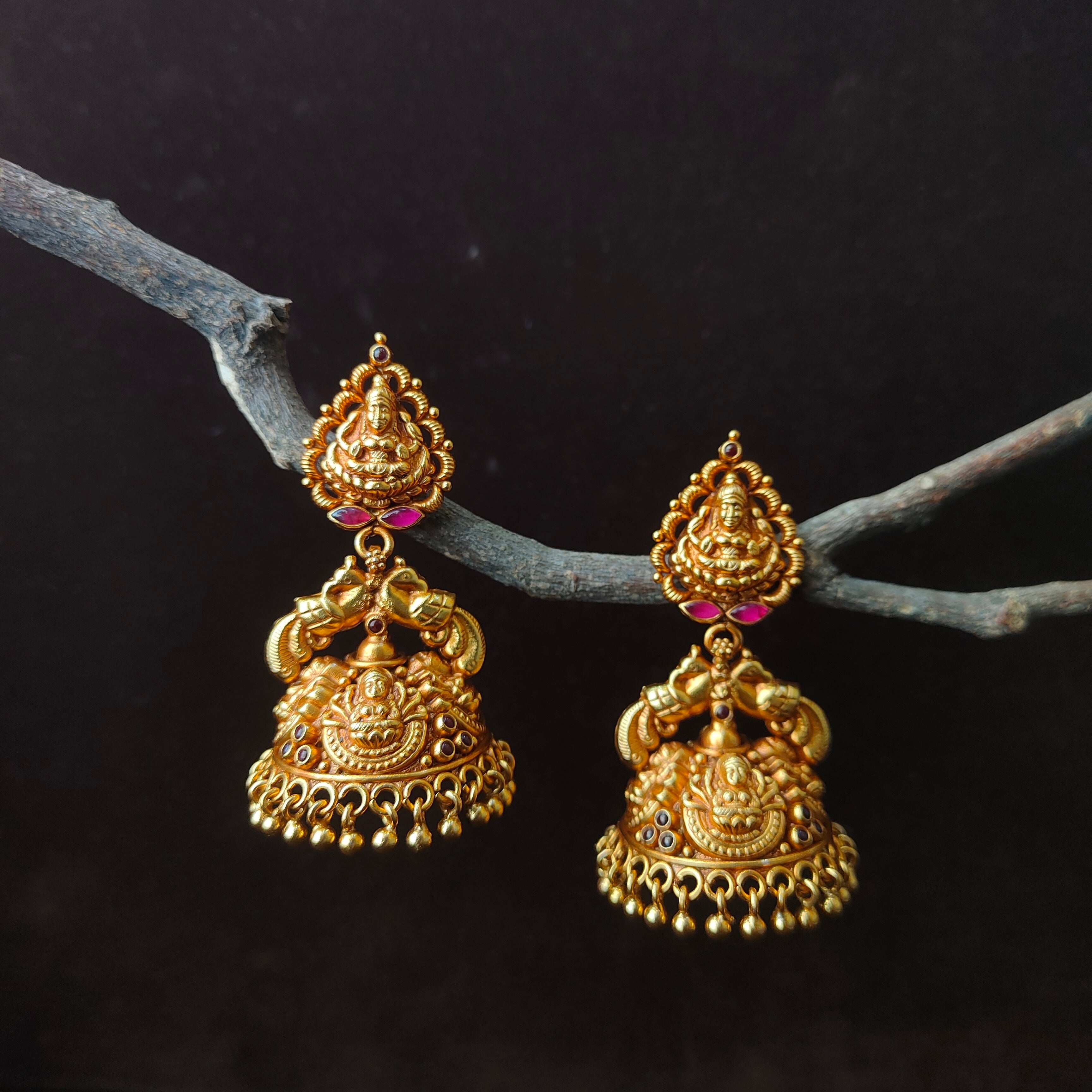 Maha Silver jhumka - 0056