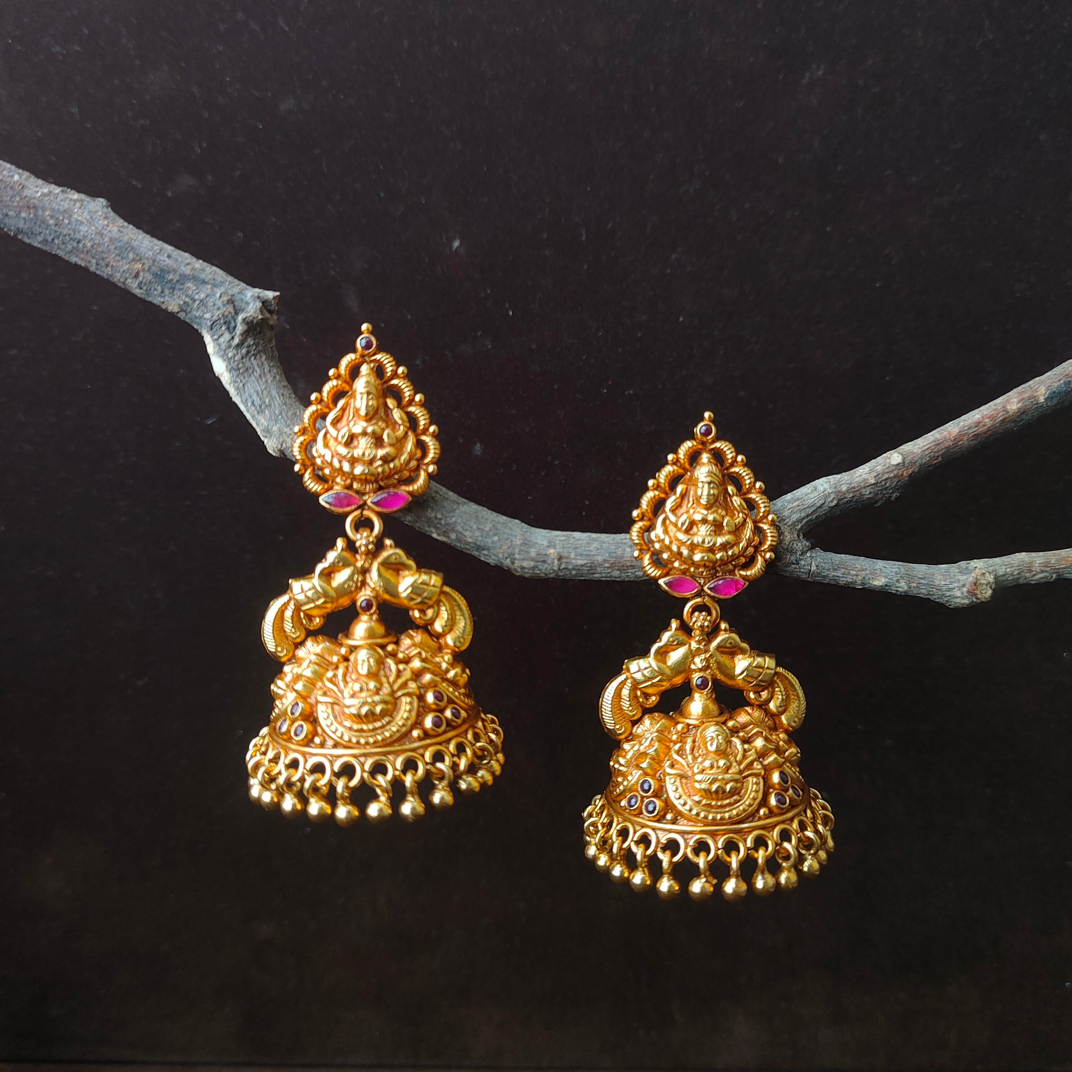 Maha Silver jhumka - 0056