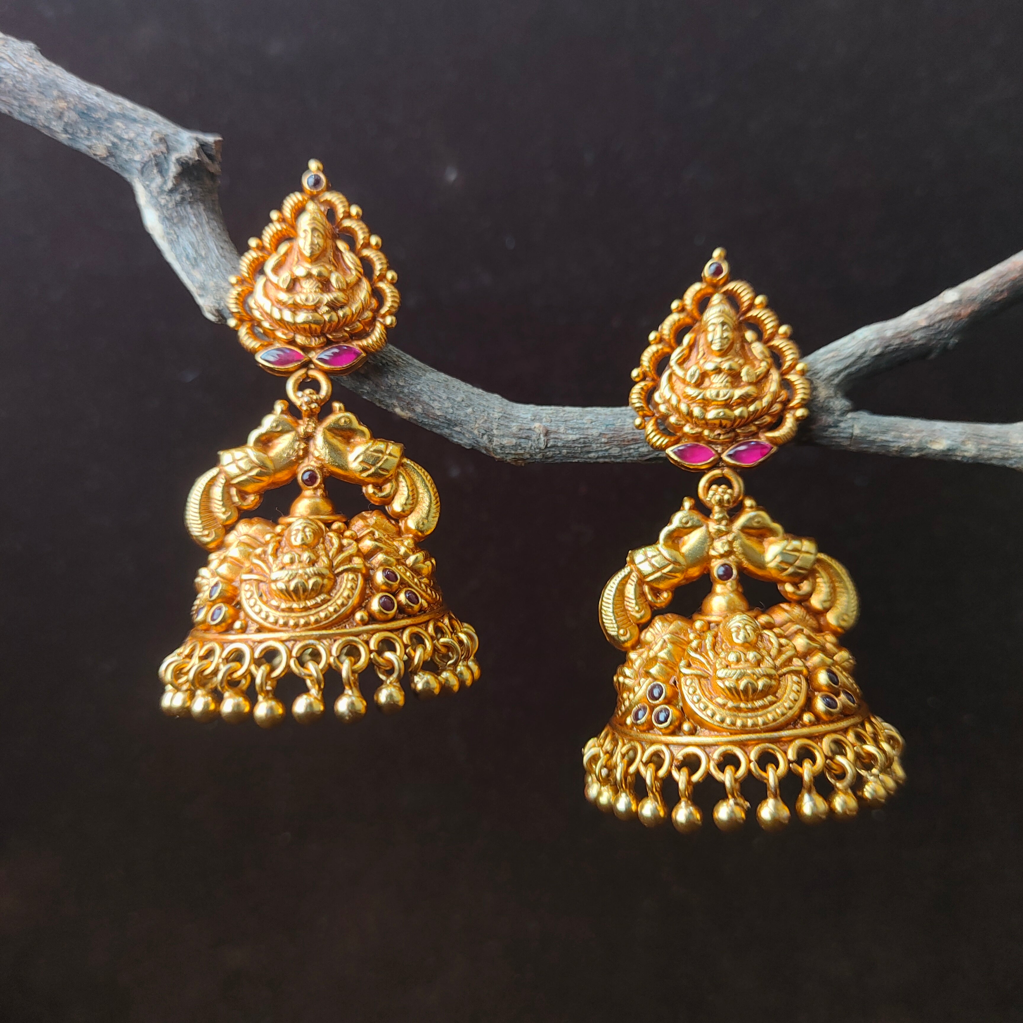 Maha Silver jhumka - 0056