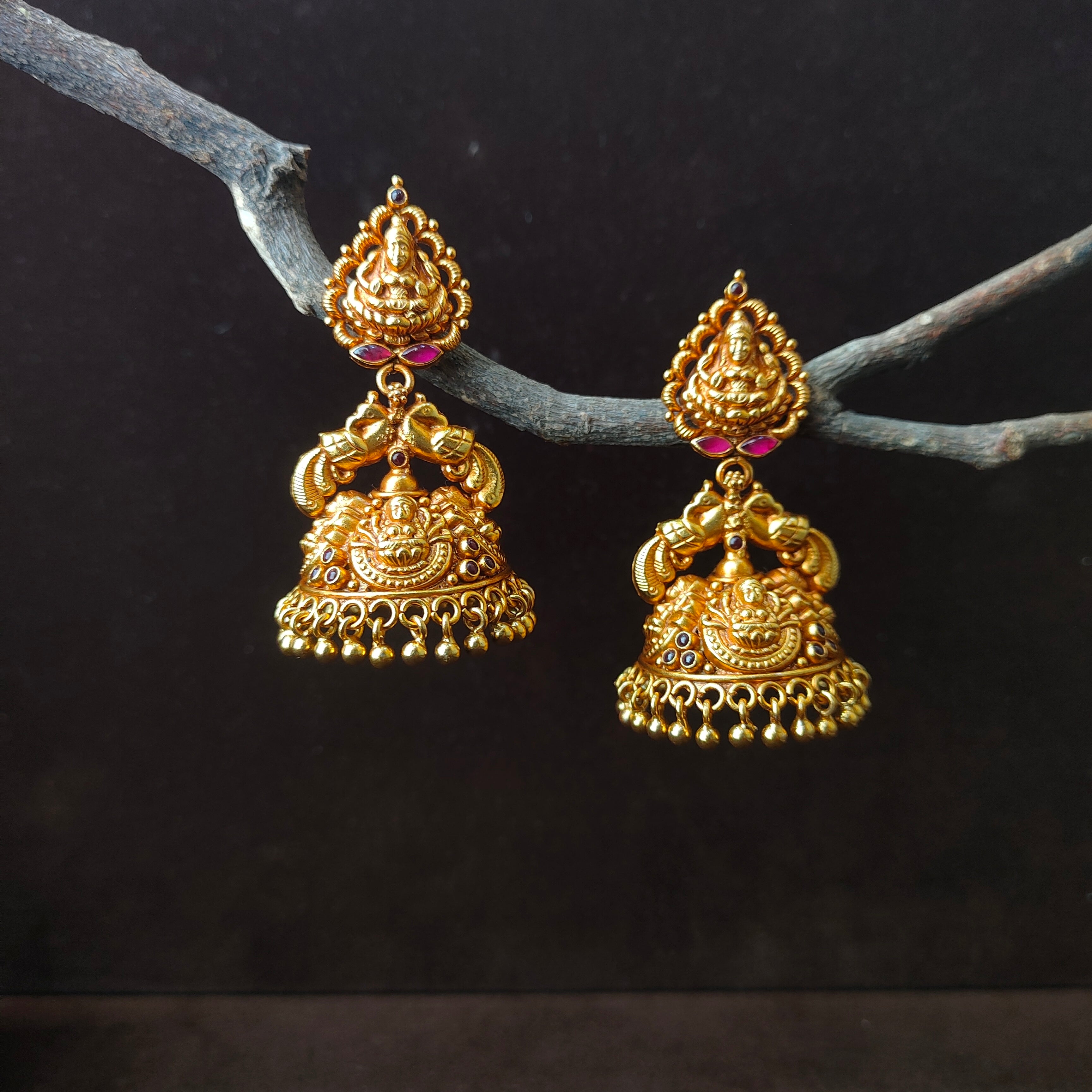 Maha Silver jhumka - 0056
