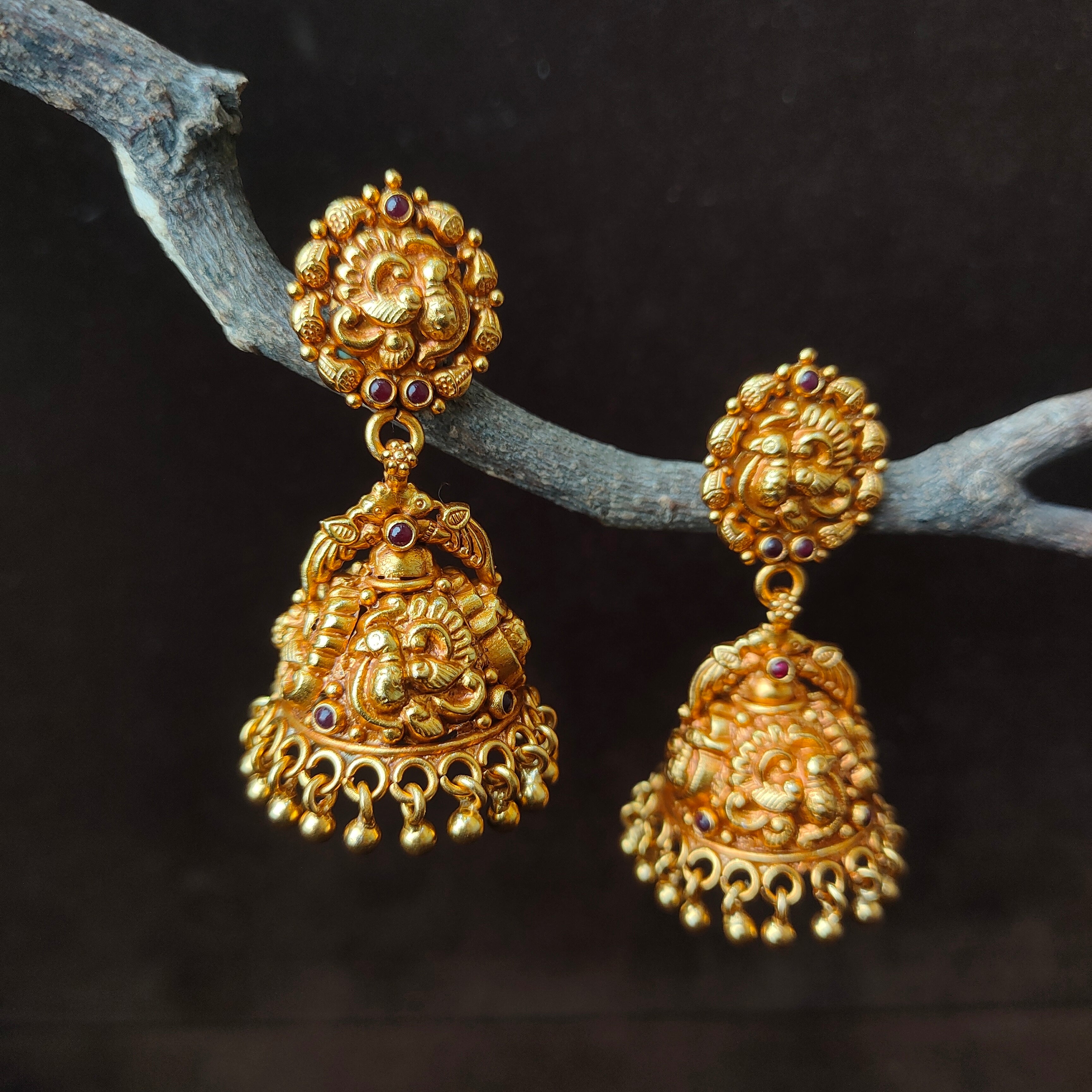 Statement Nakshi Silver Jhumka - 0058