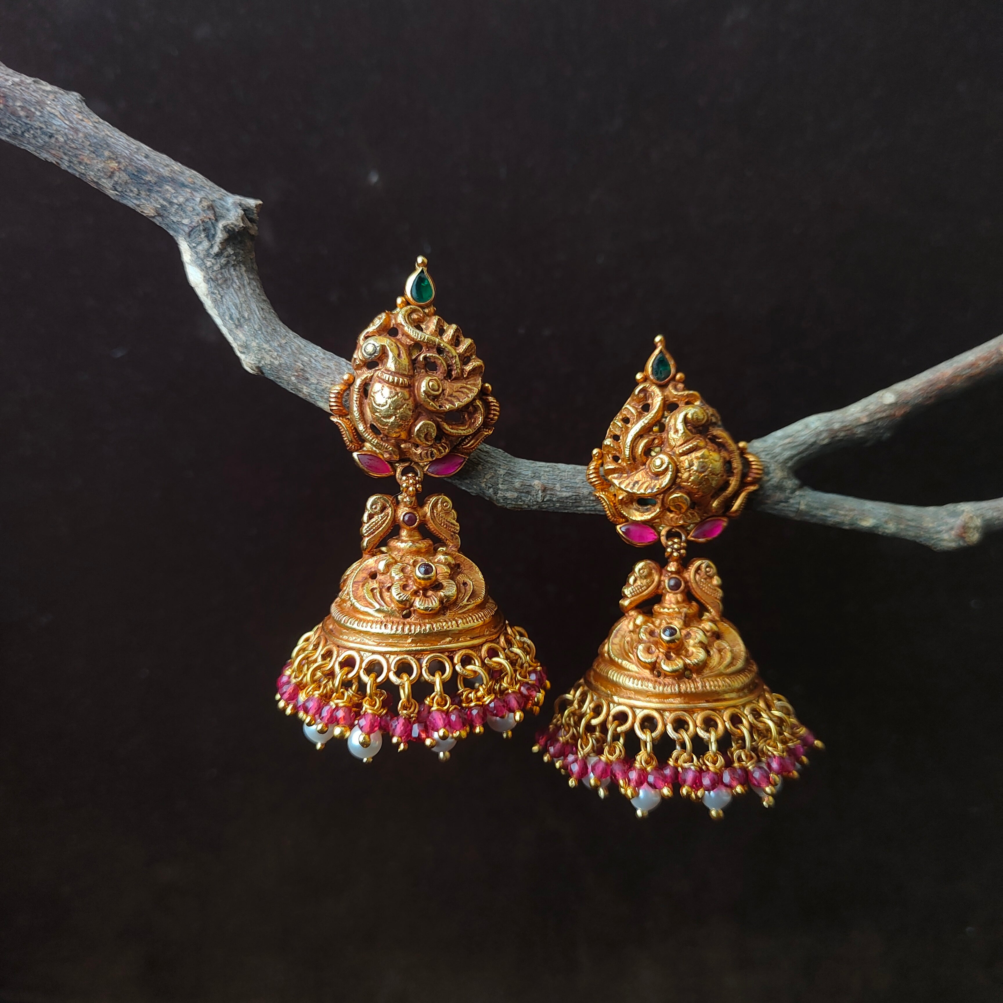 Raji Silver Jhumka - 0051