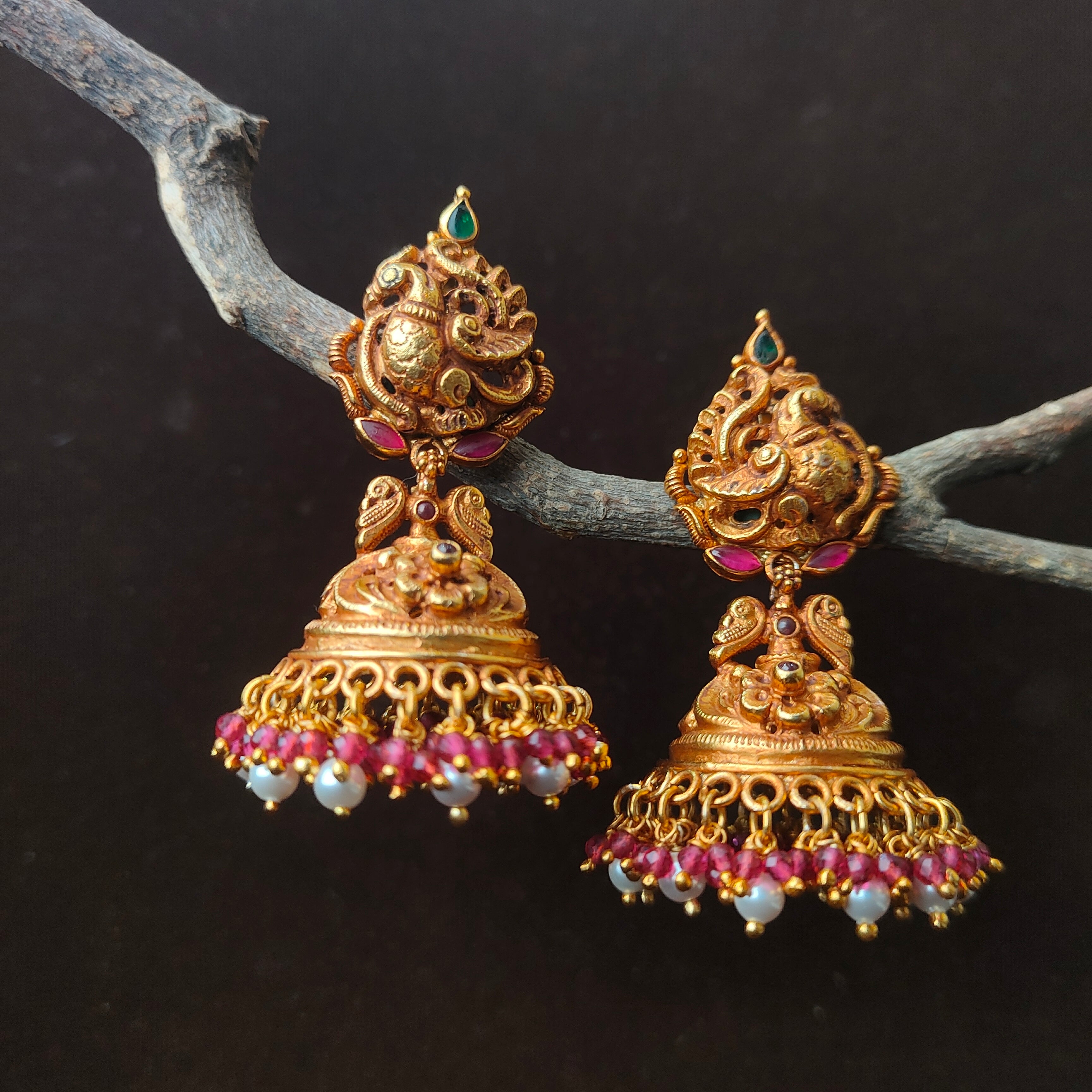 Raji Silver Jhumka - 0051