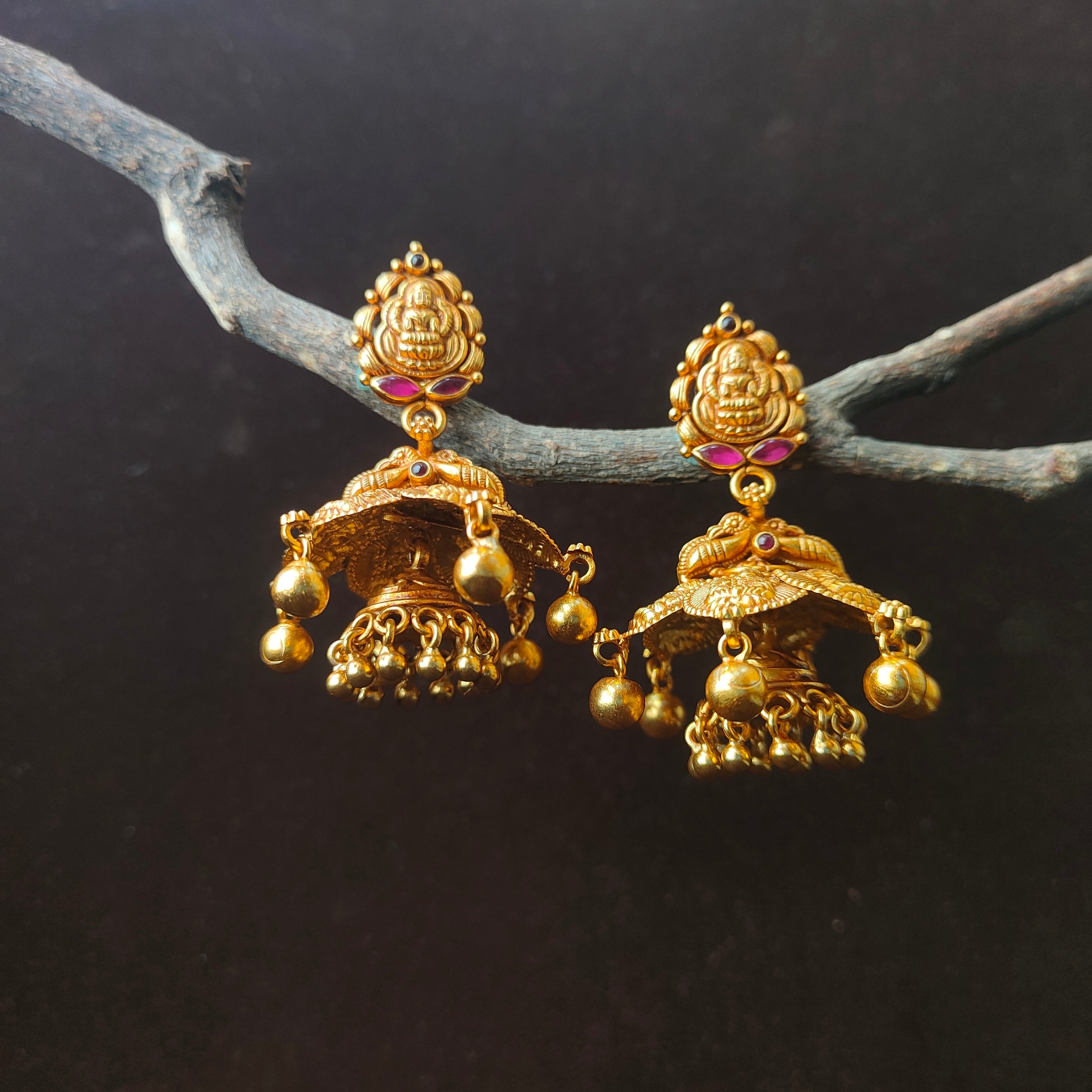 Maha 2 Layer Silver jhumka - 0063