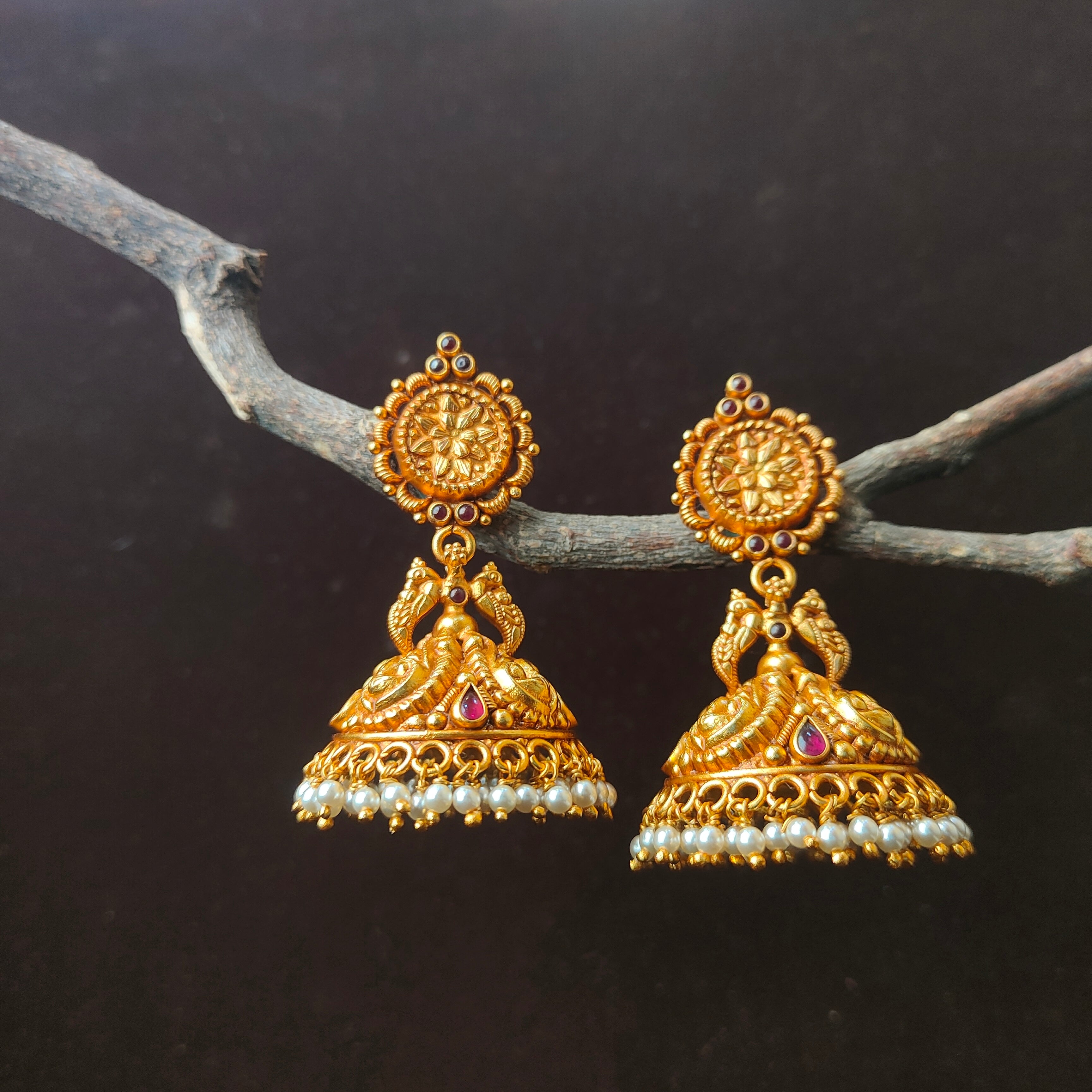 Silver Pavi Jhumka  - 0055