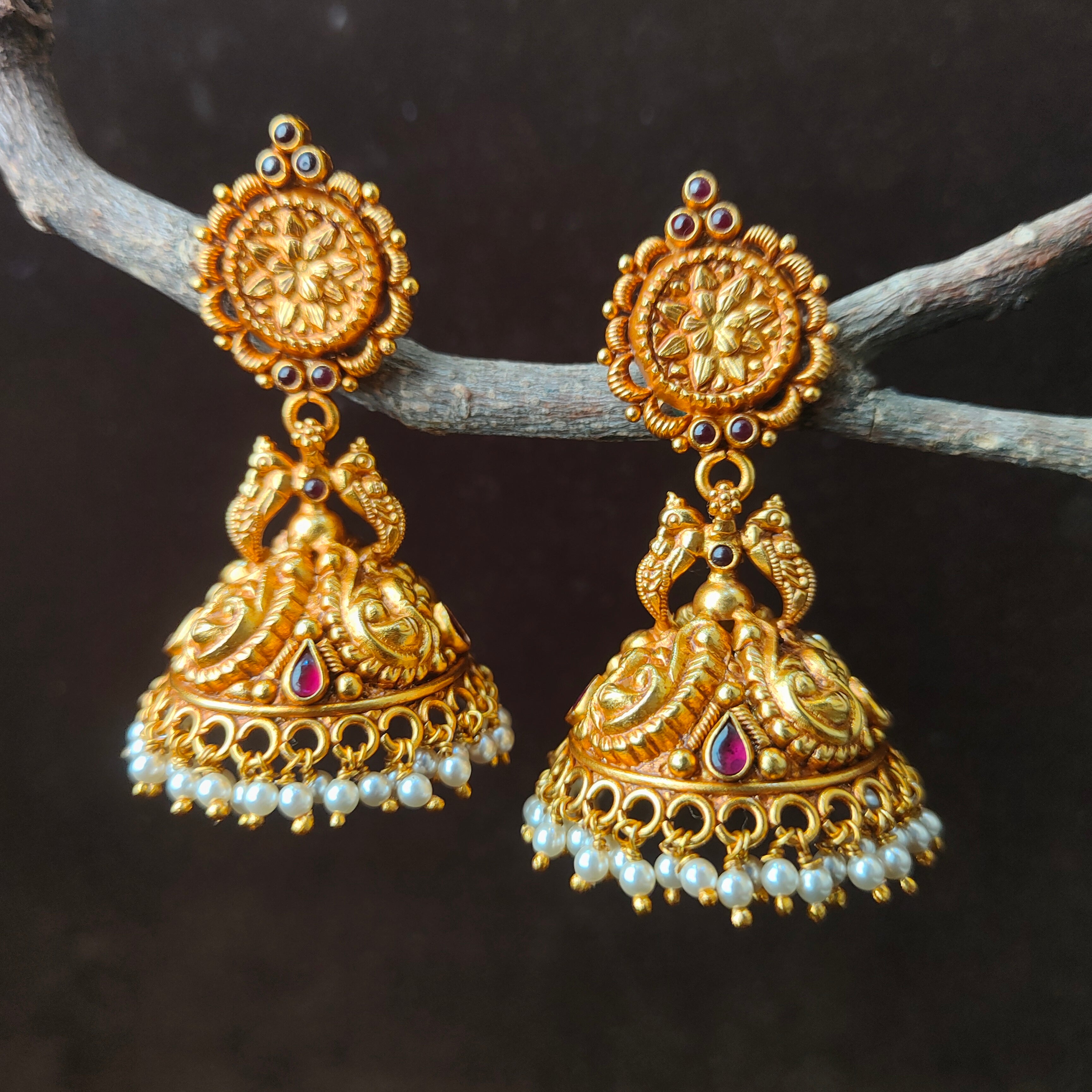 Silver Pavi Jhumka  - 0055