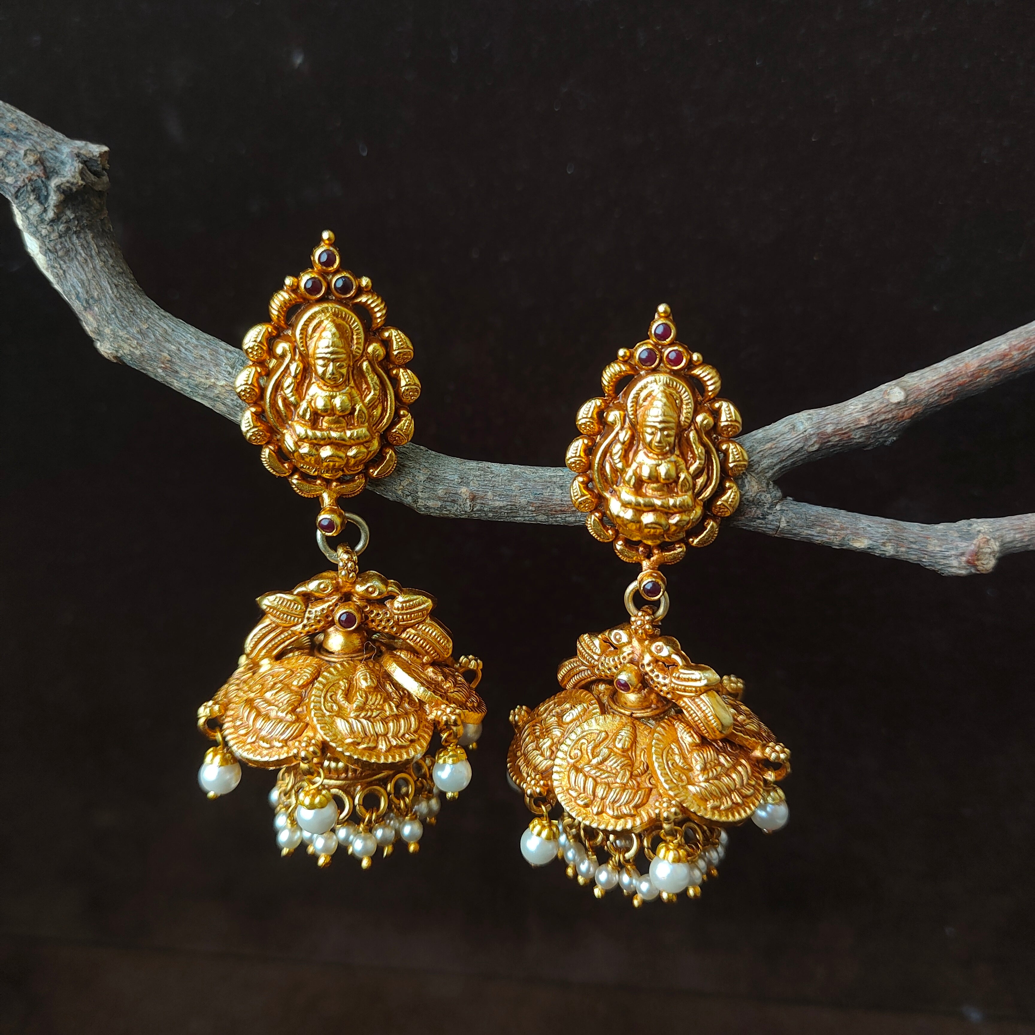 Lakshmi 2 Layer Silver Jhumka  - 0064