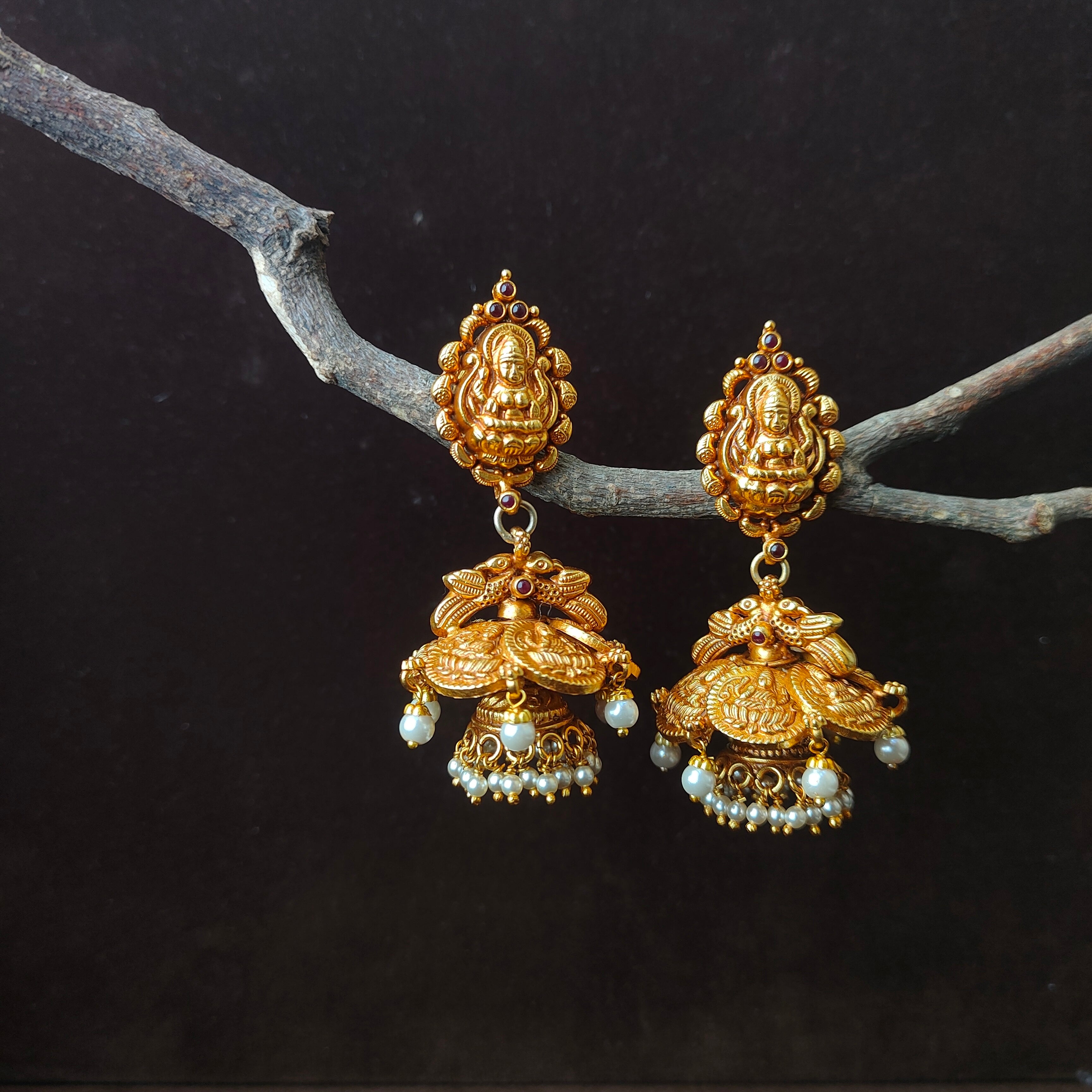 Lakshmi 2 Layer Silver Jhumka  - 0064