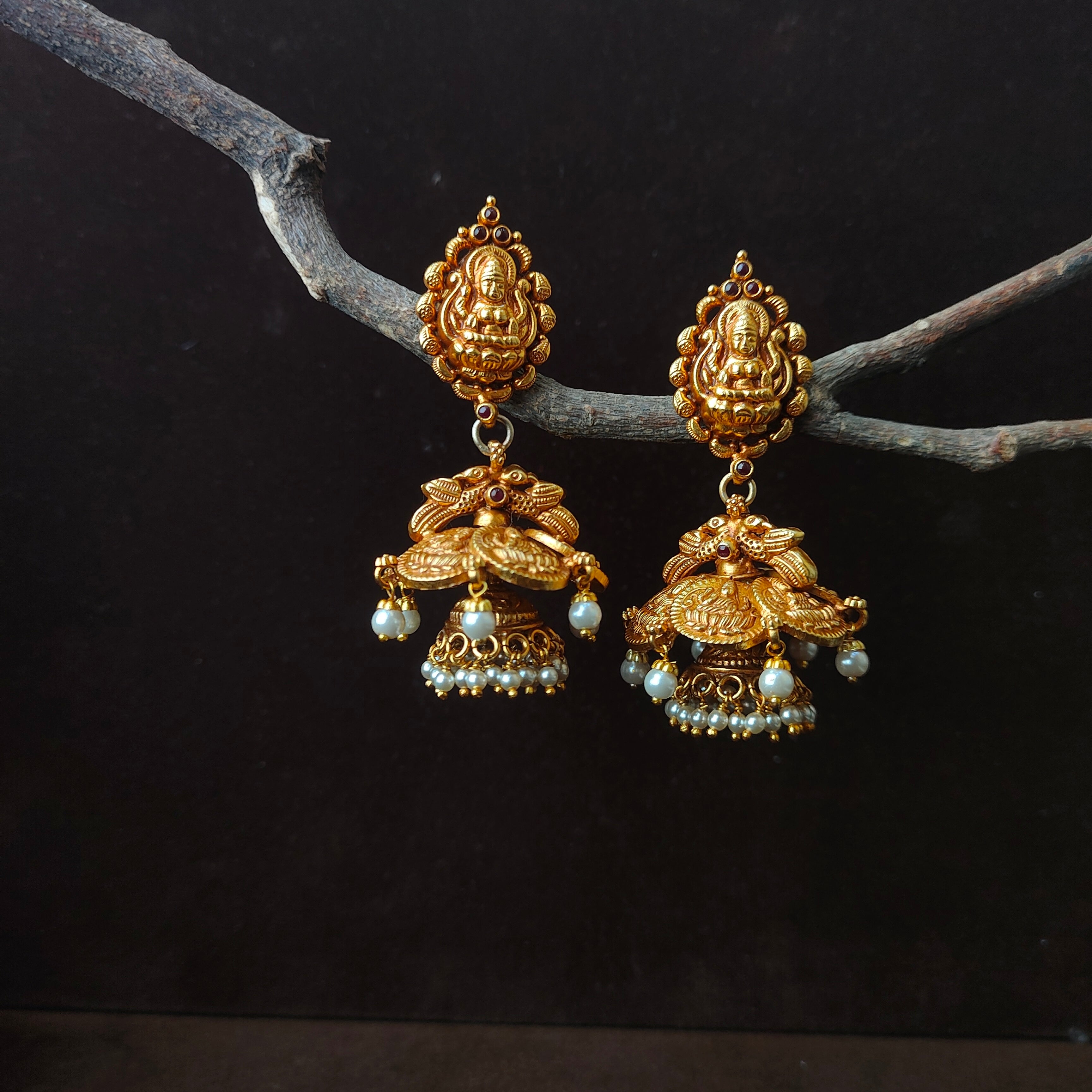 Lakshmi 2 Layer Silver Jhumka  - 0064