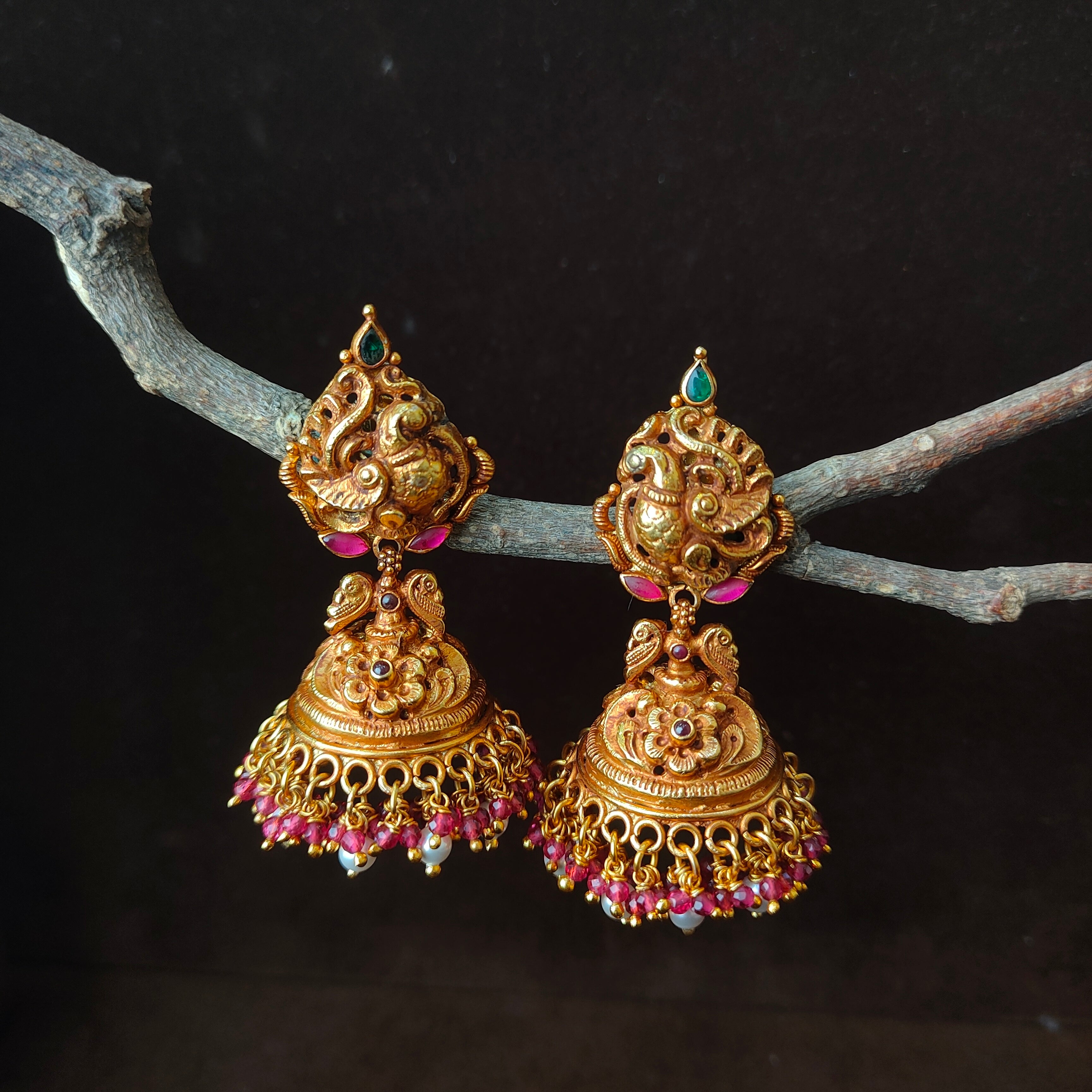 Raji Silver Jhumka - 0051