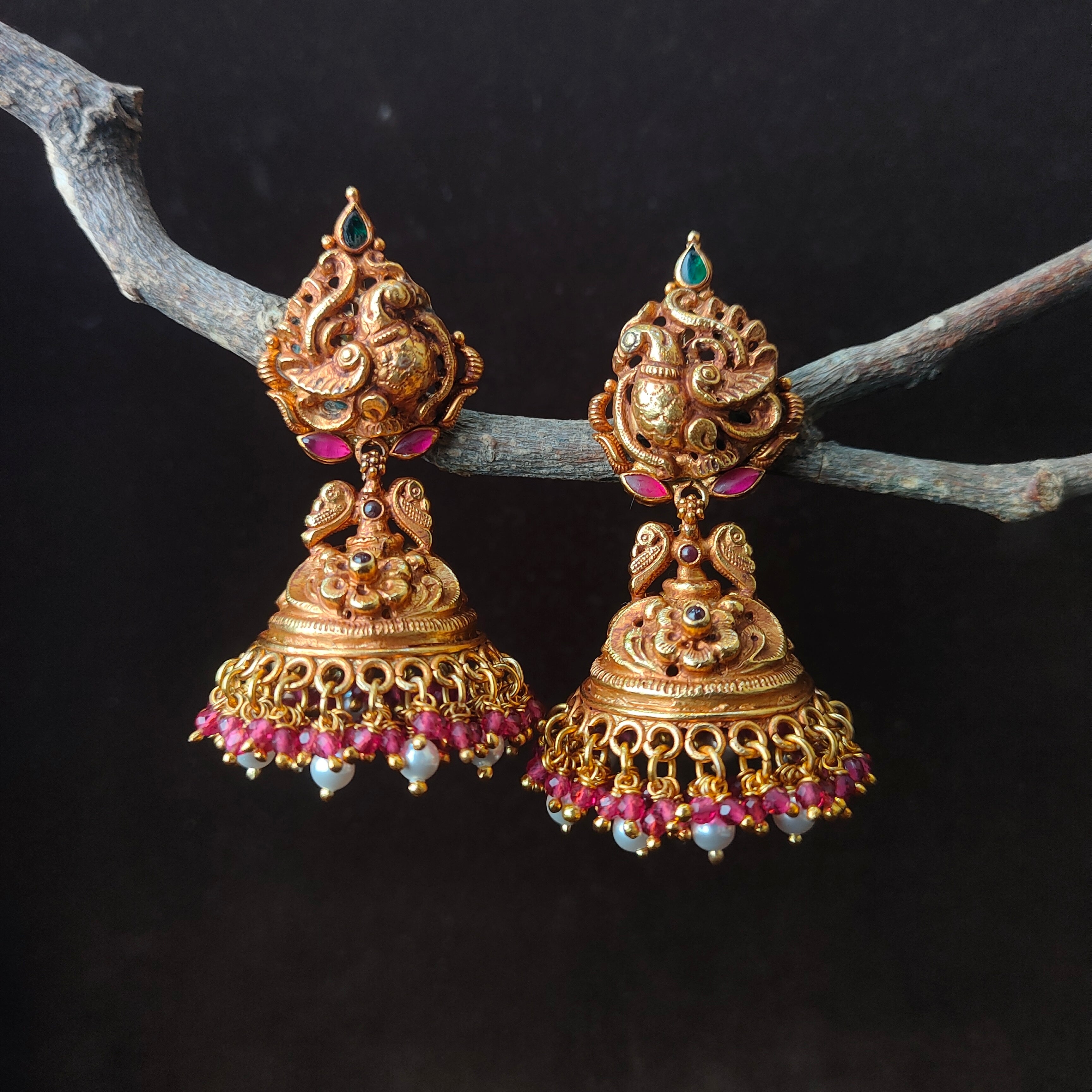 Raji Silver Jhumka - 0051