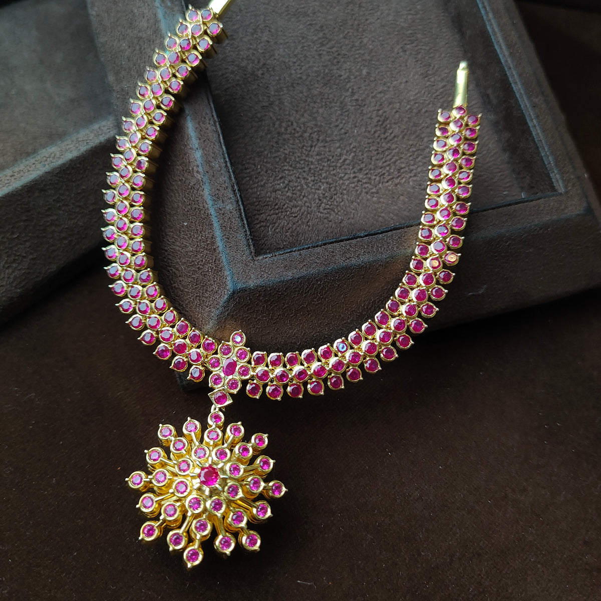 925 Silver Gold Plated  Dual Necklace -0563