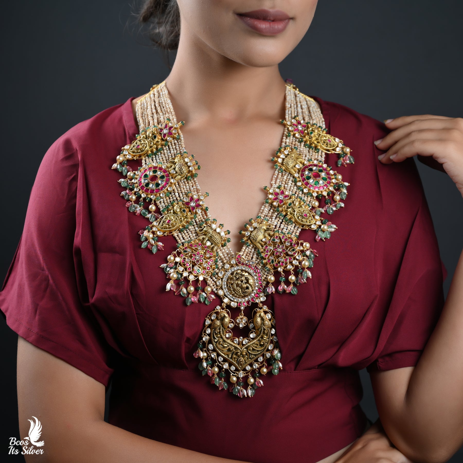 Gold Plated Beads Necklace - 4564
