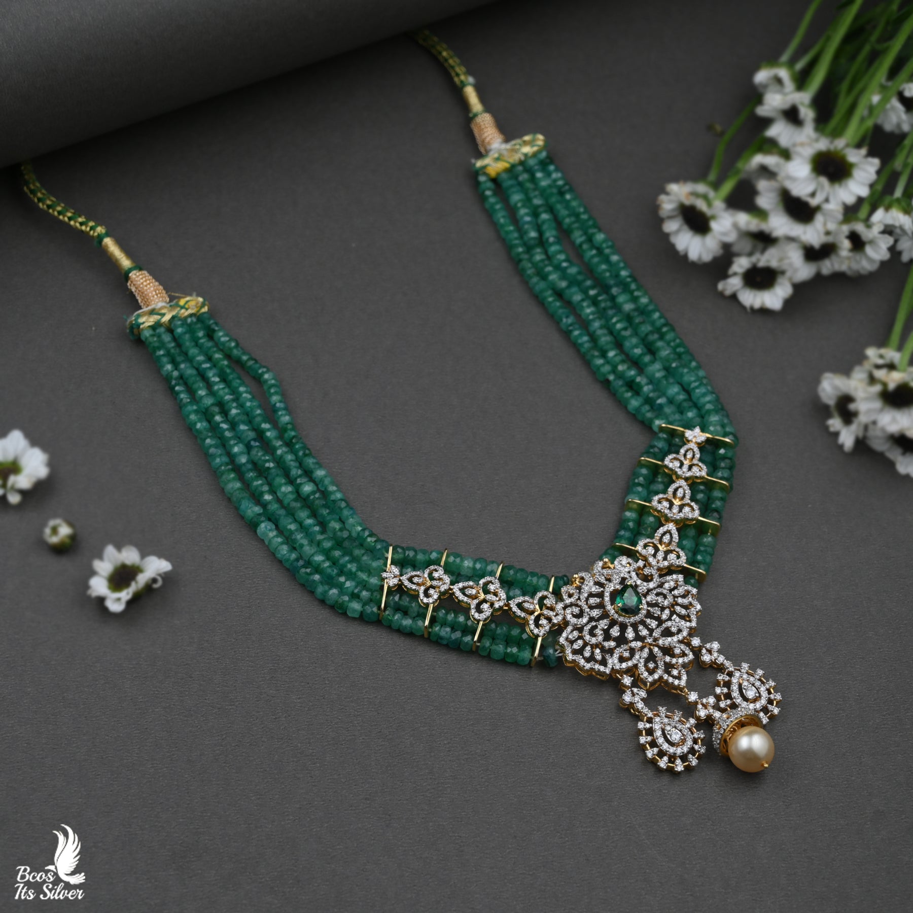 Gold Plated Diamond Look Necklace - 4001
