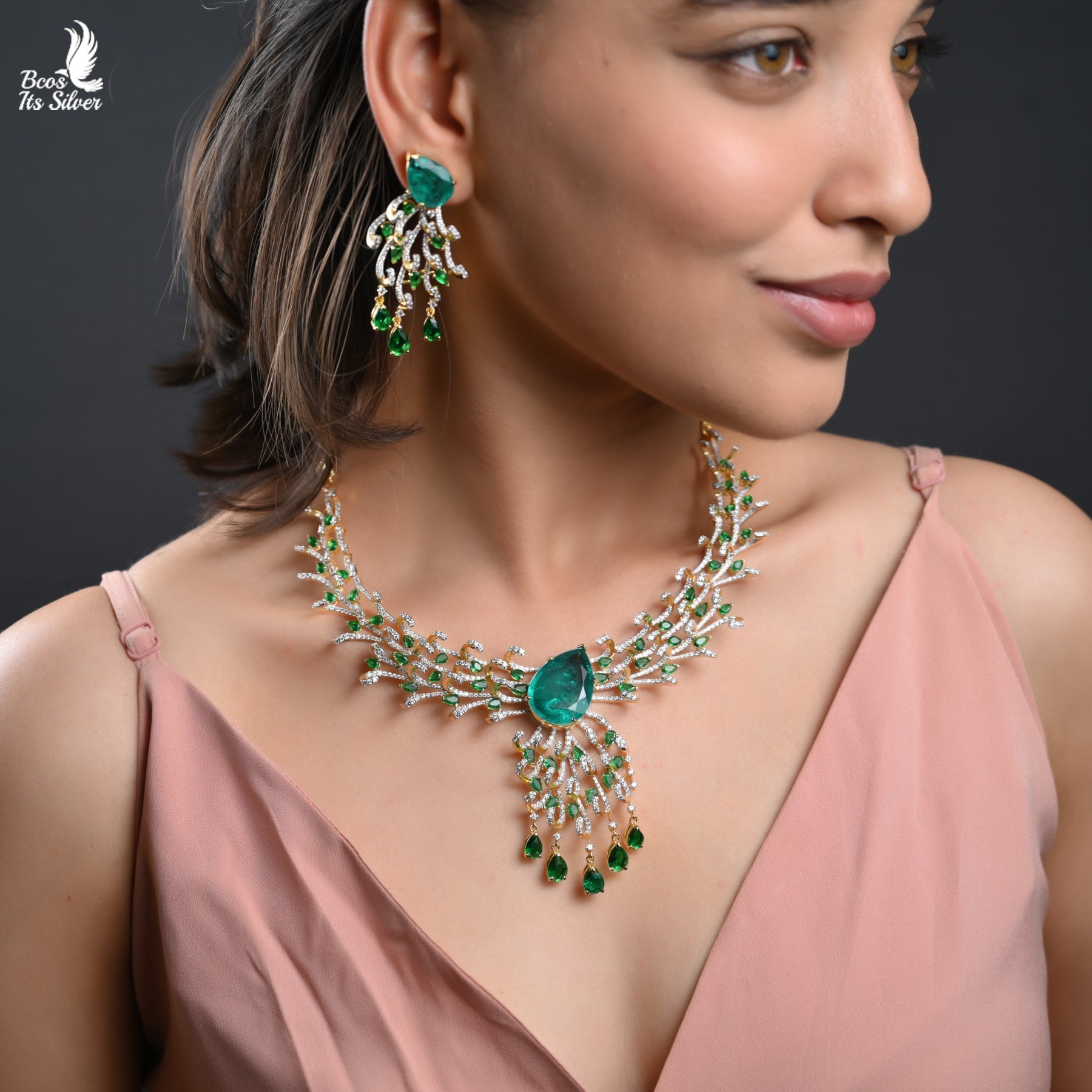 Theia Diamond Look Necklace - 5780
