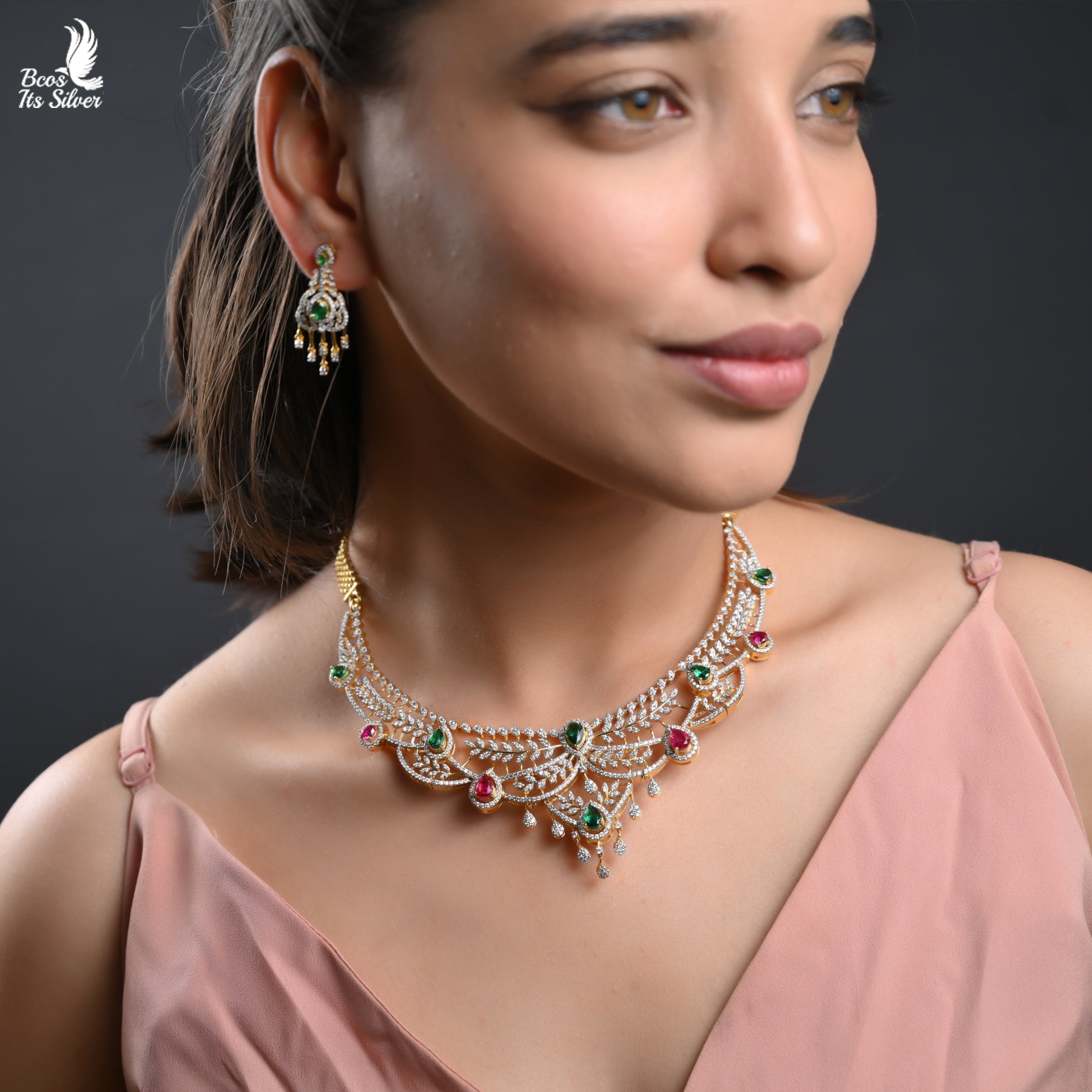 Theia Diamond Look Necklace - 5781