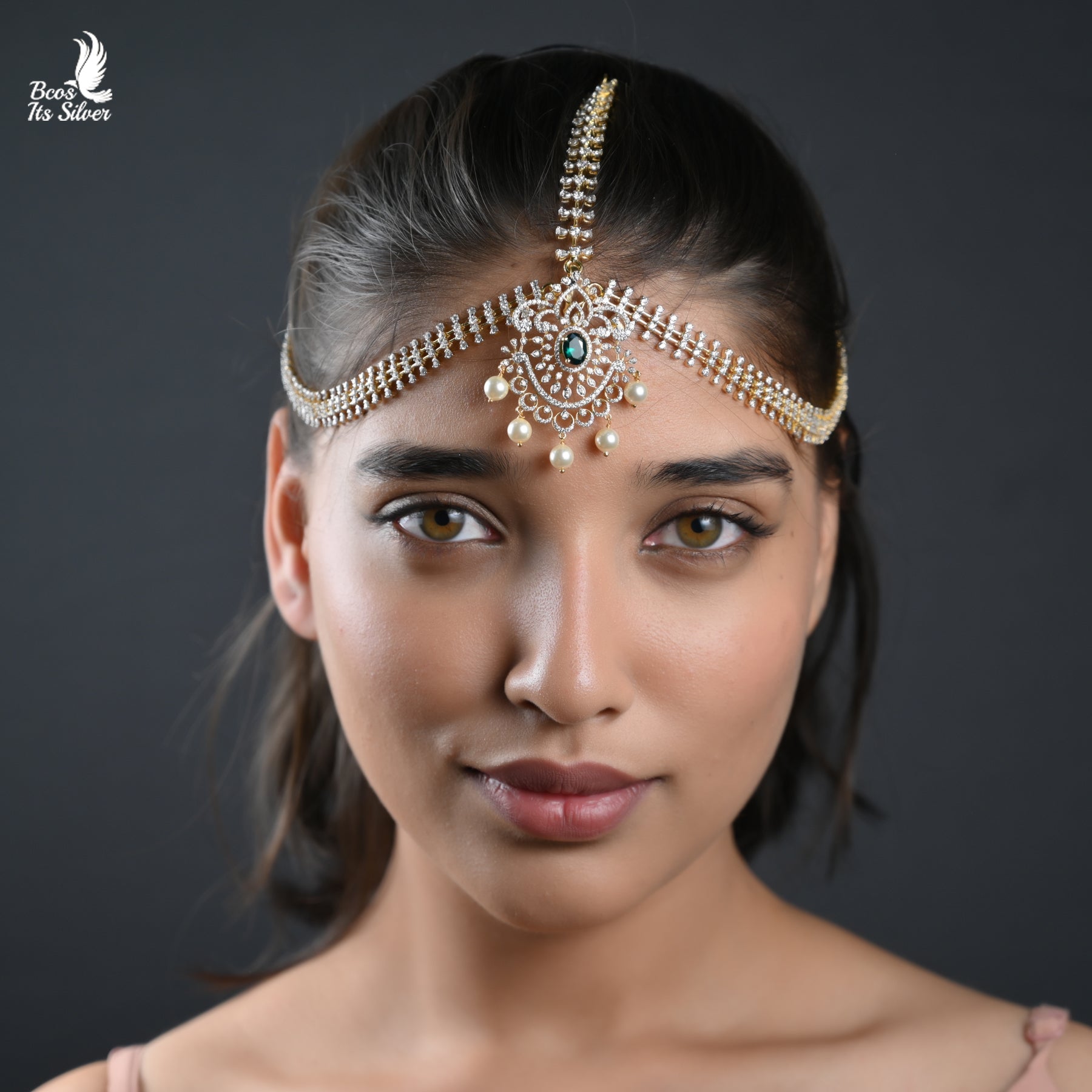 Theia Diamond look Mathapatti - 5784 - ( MADE TO ORDER )