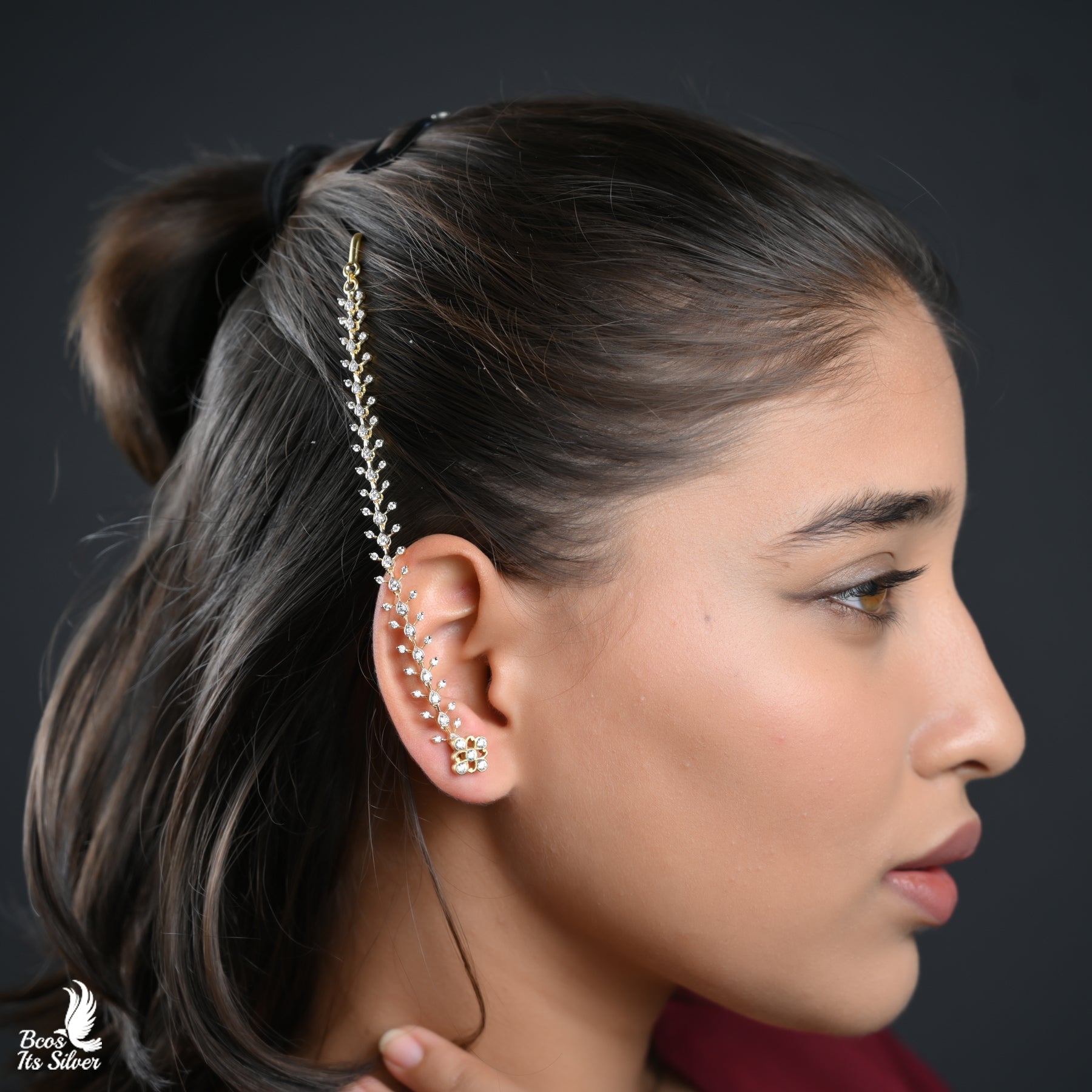 Theia Diamond Look Ear Chain