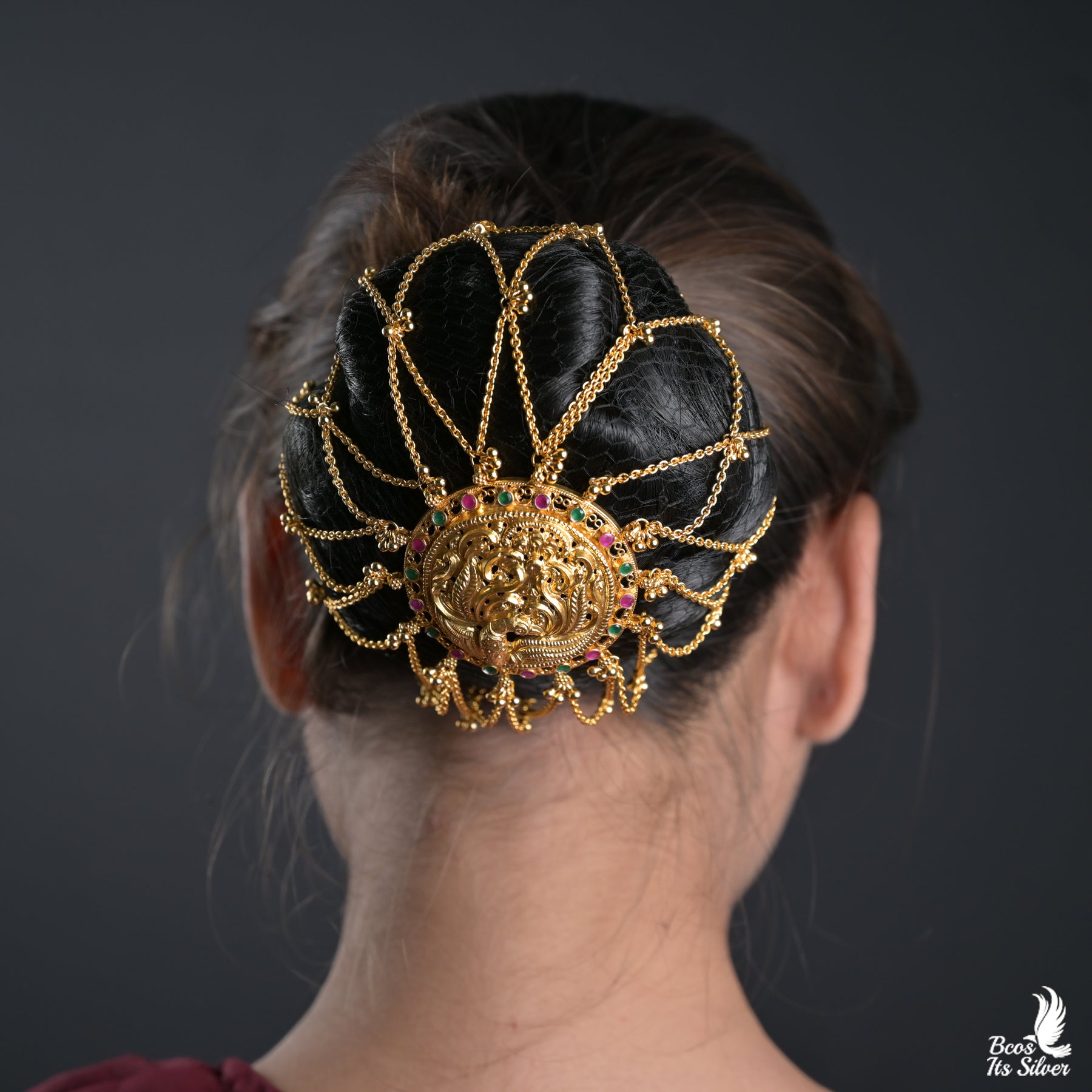 925 Gold Plated Hair Brooch -0961