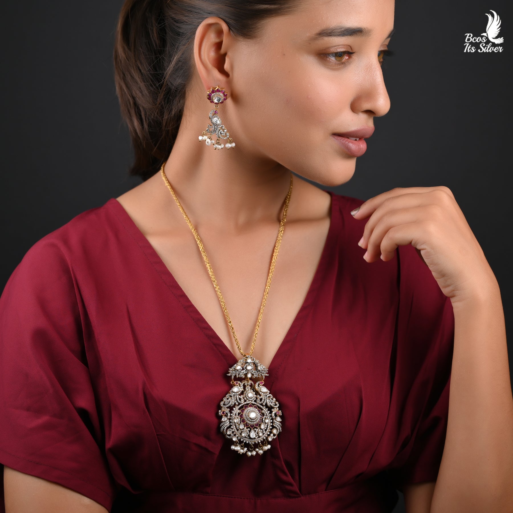 Victorian Pendant with Earring - 3259
