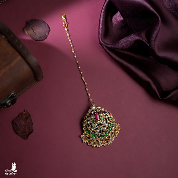 925 Silver Kundan Tikka — 0190