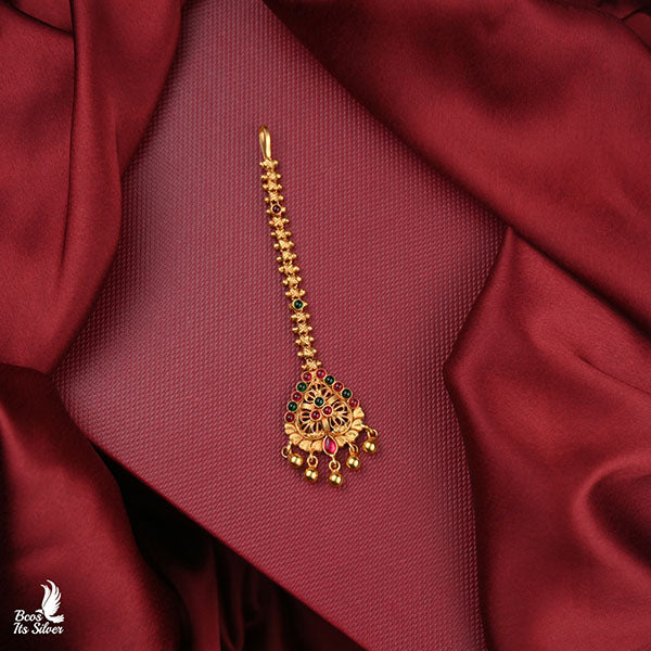 925 Silver Kundan Maang Tikka — 5092