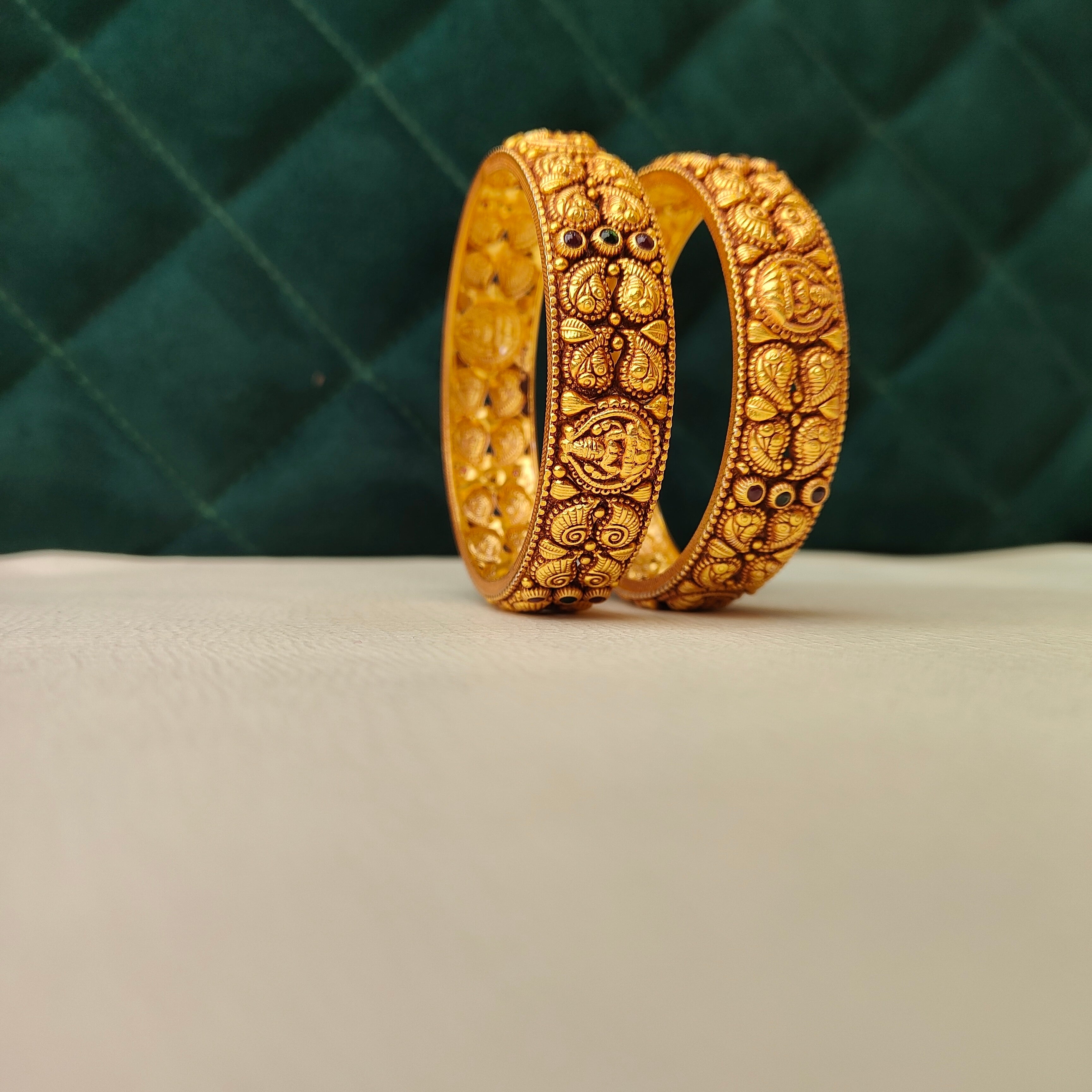 925 Silver Nakshi Bangle-5615 -size 2.5