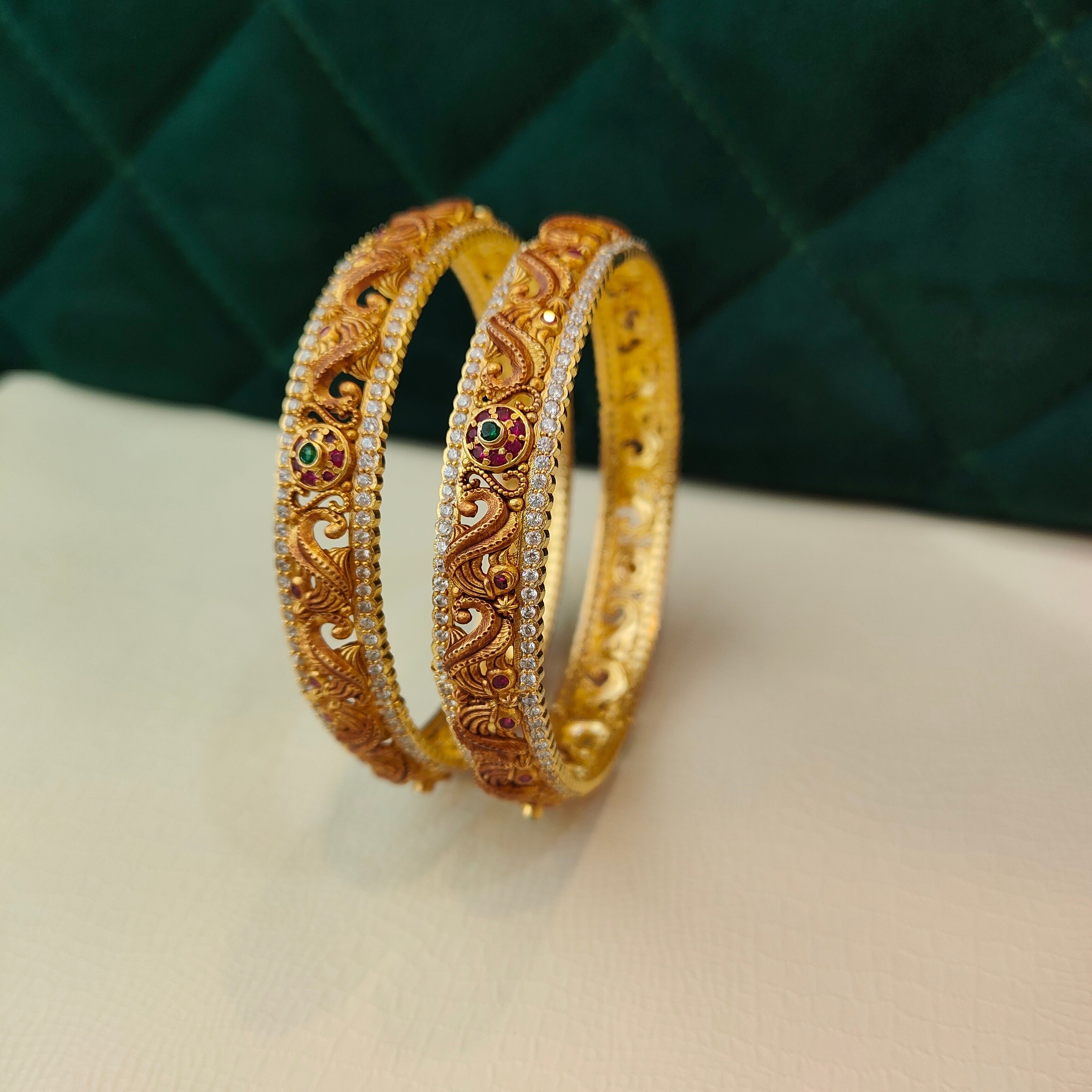 925 Silver Nakshi Bangle- 1486 Size-2.9