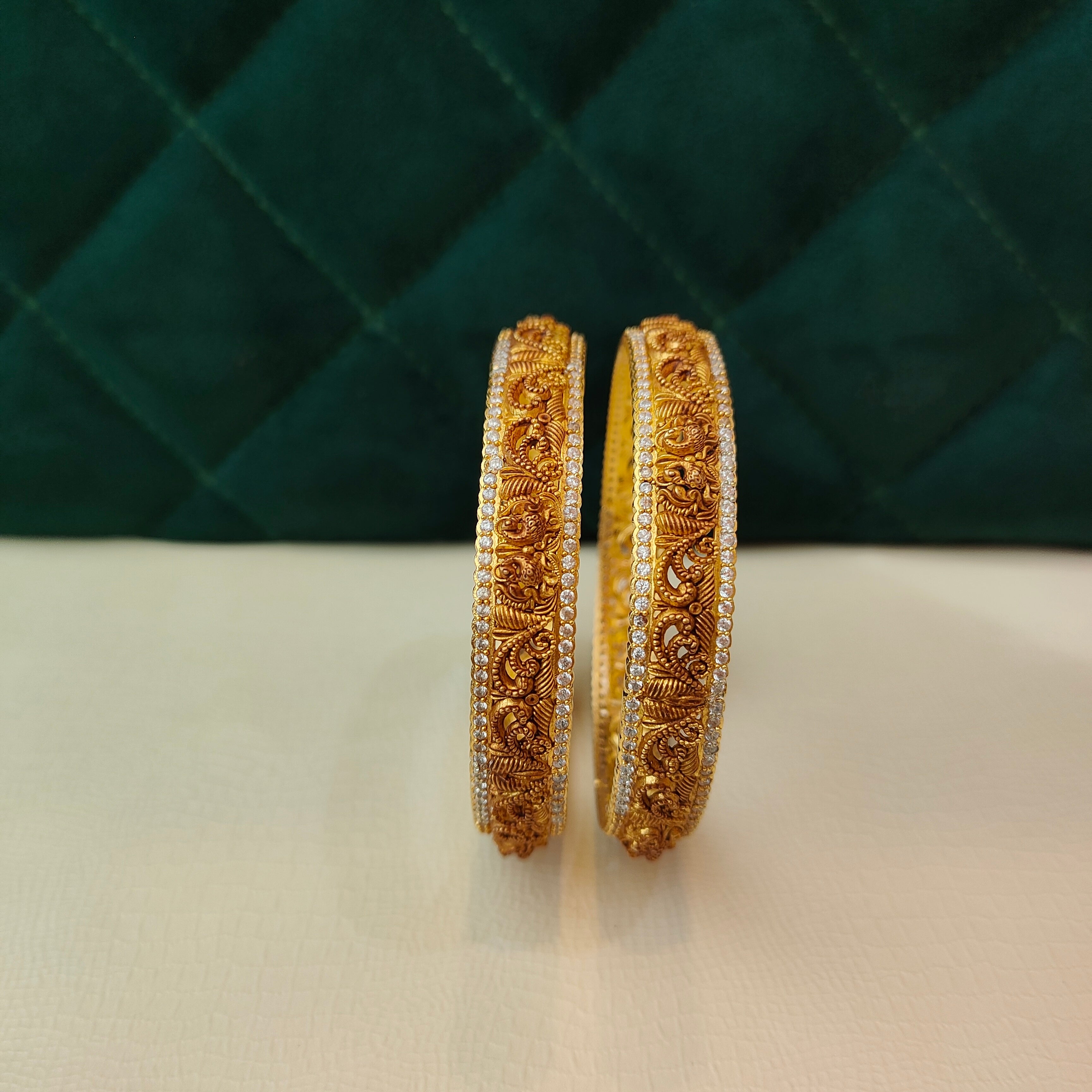 925 Silver Nakshi Bangle- 1487 Size-2.9