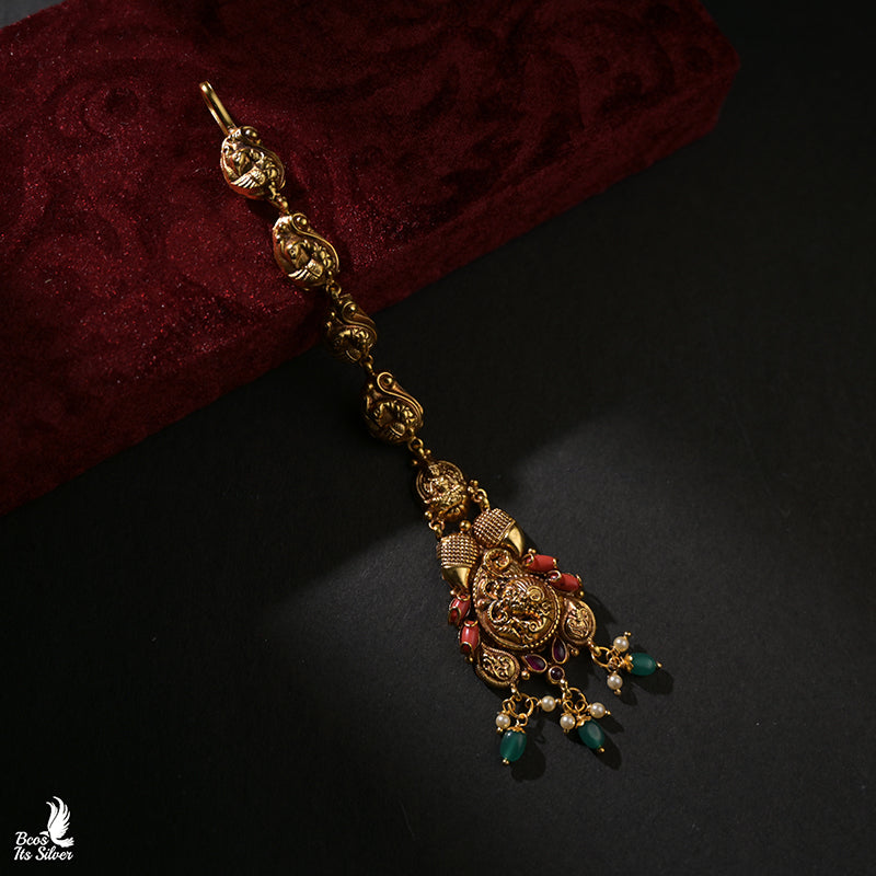 925 Silver Gold Plated Nakshi Tikka — 0171