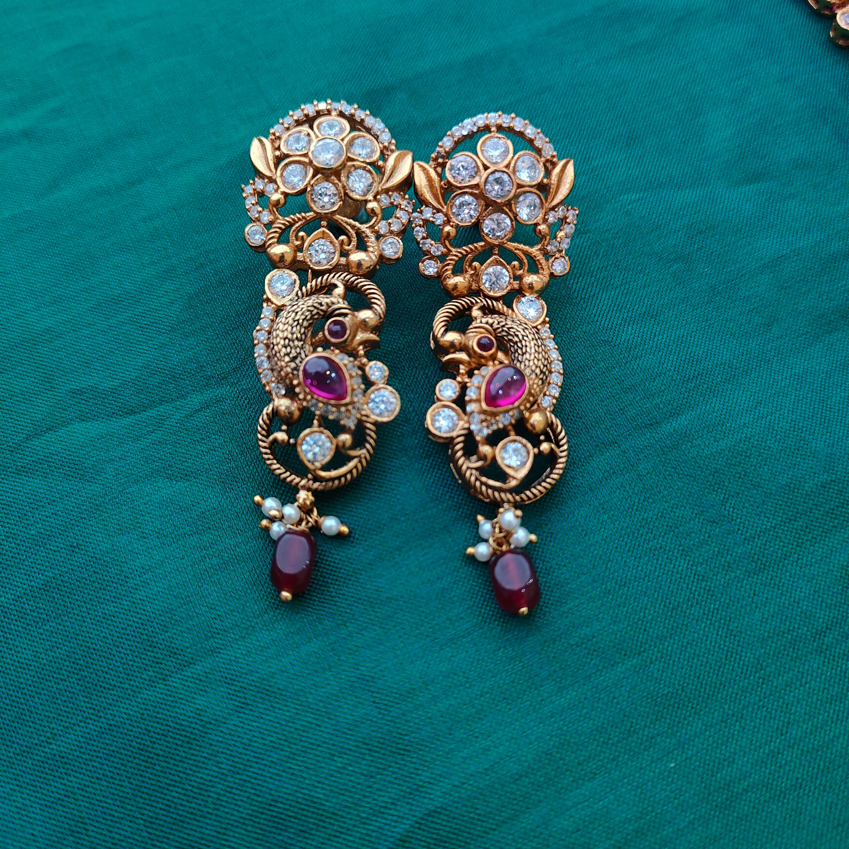 925 Silver Necklace with Earring-1350