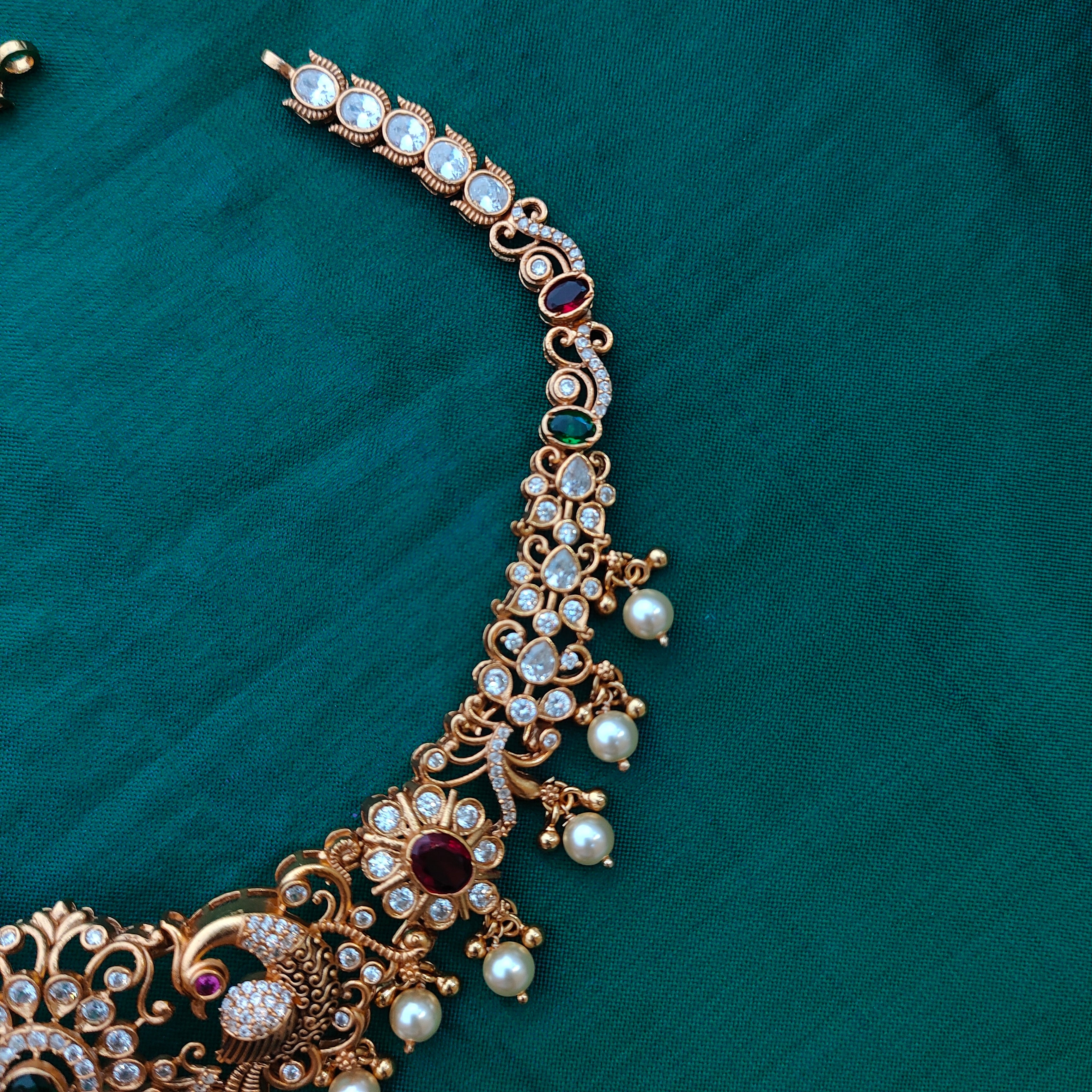 925 Silver Necklace with Earring-1349